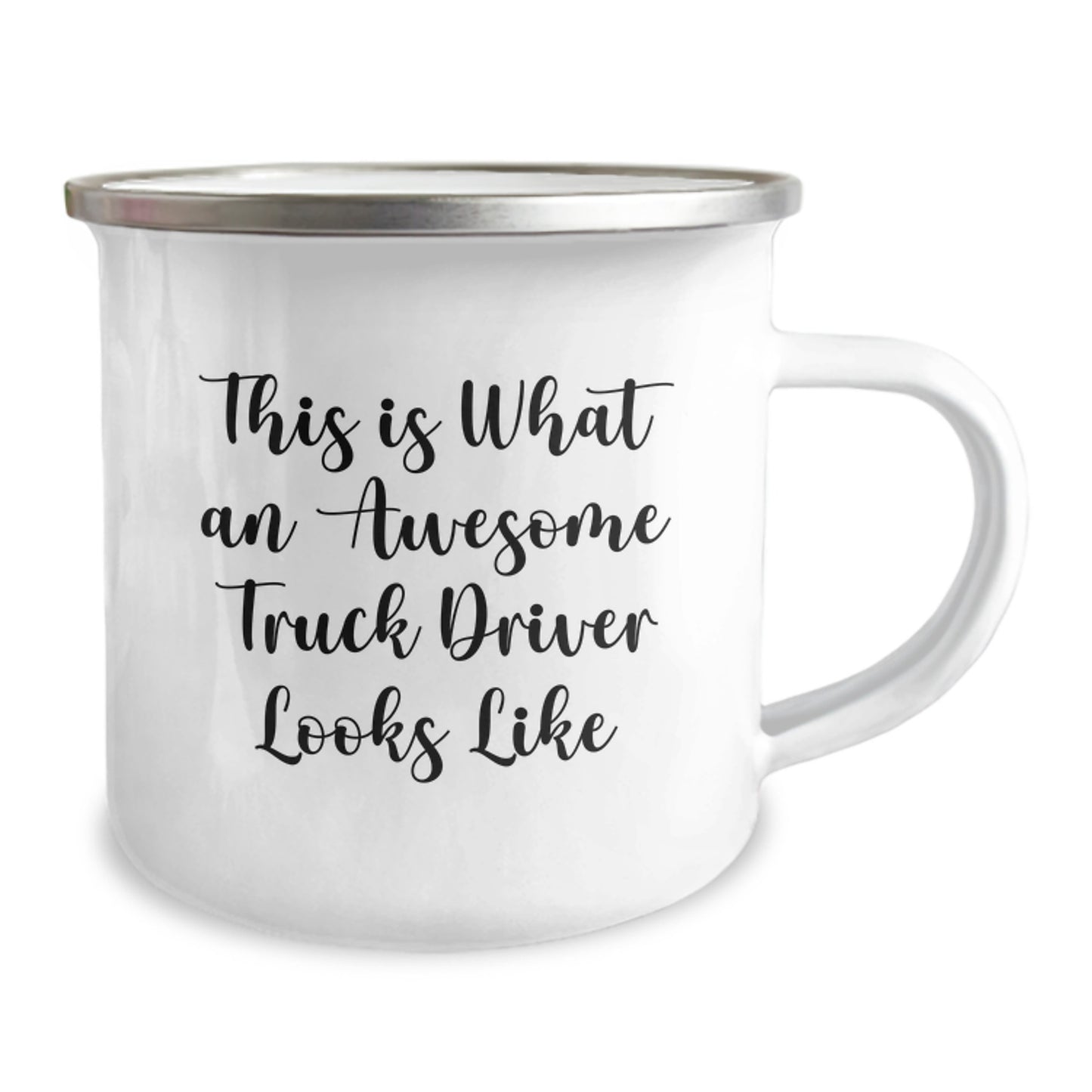 Funny Truck Driver Valentine's Gifts from Men to Their Awesome Husband or Sweetheart, Camping Mug with This Is What An Awesome Truck Driver Looks Like Quote - Image 2