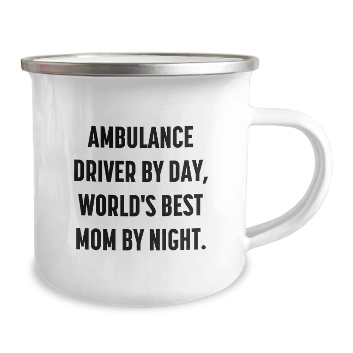 Ambulance Driver Gifts for Men, Funny Camping Mug, 'Ambulance Driver By Day, World's Best Mom By Night', Christmas Unique Gifts from Friends - Image 2