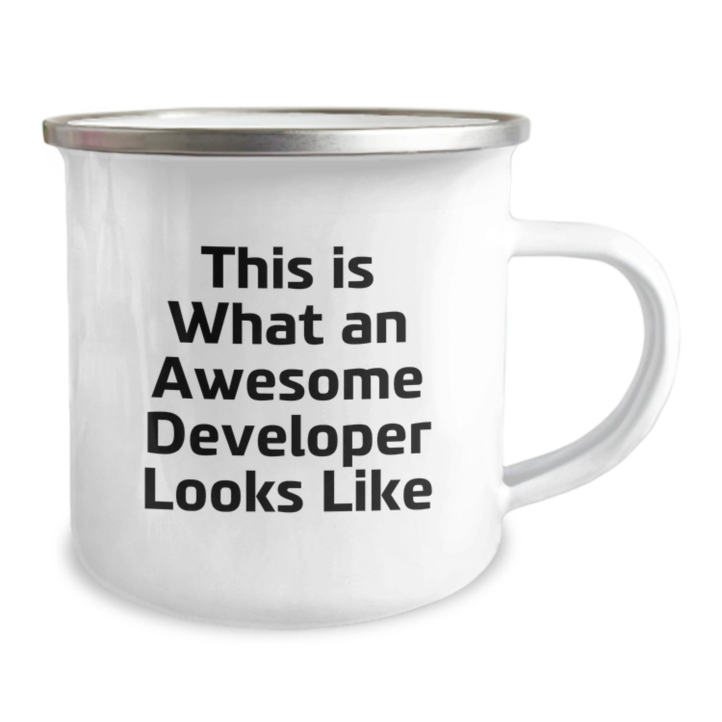 Funny Developer Gifts from Friends or Coworkers for Valentine's Unique Developer Camping Mug - Image 2