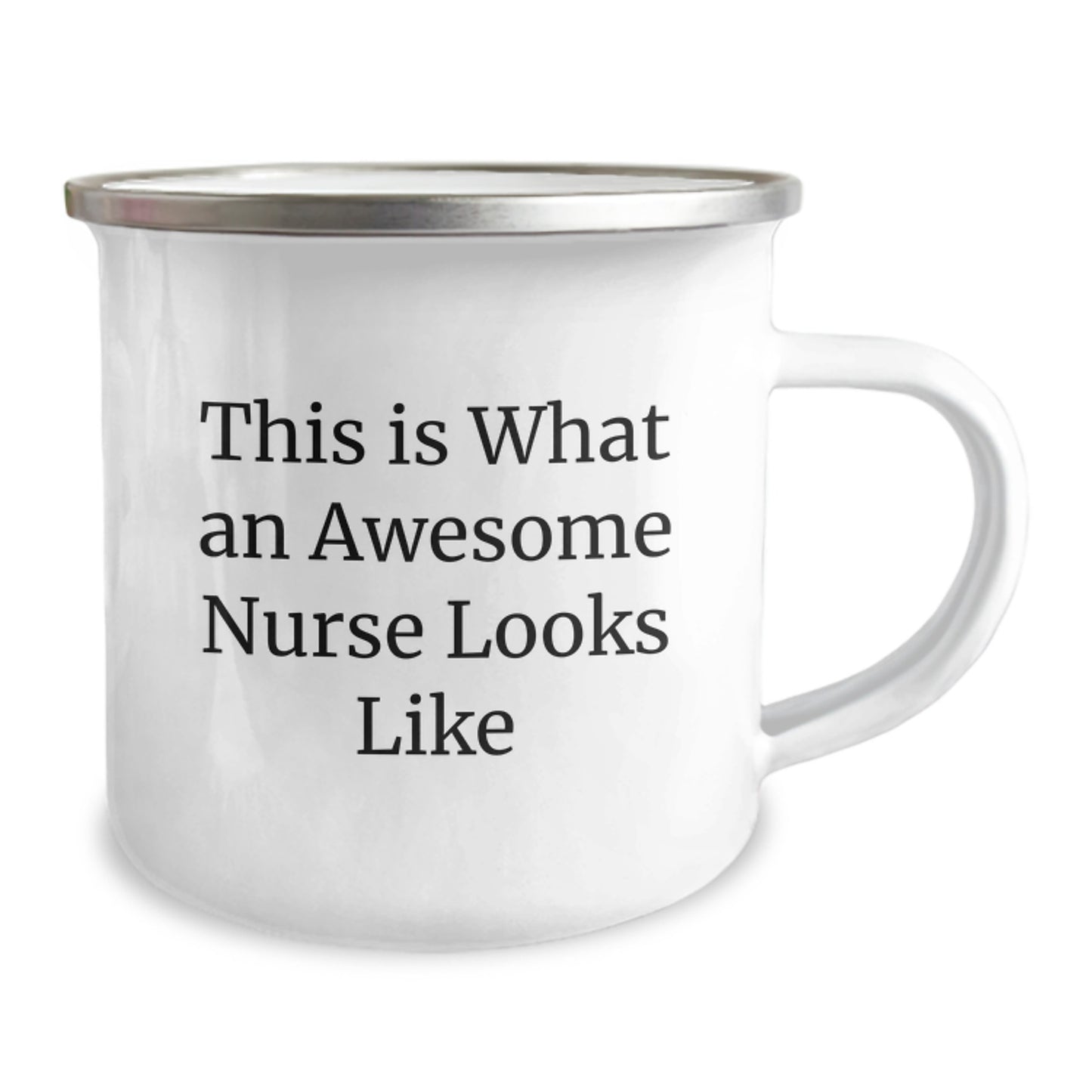 Funny Nurse Gifts, This Is What An Awesome Nurse Looks Like, Birthday Unique Gifts from Friends to Nurses, 12 oz Stainless Steel Camping Mug - Image 2