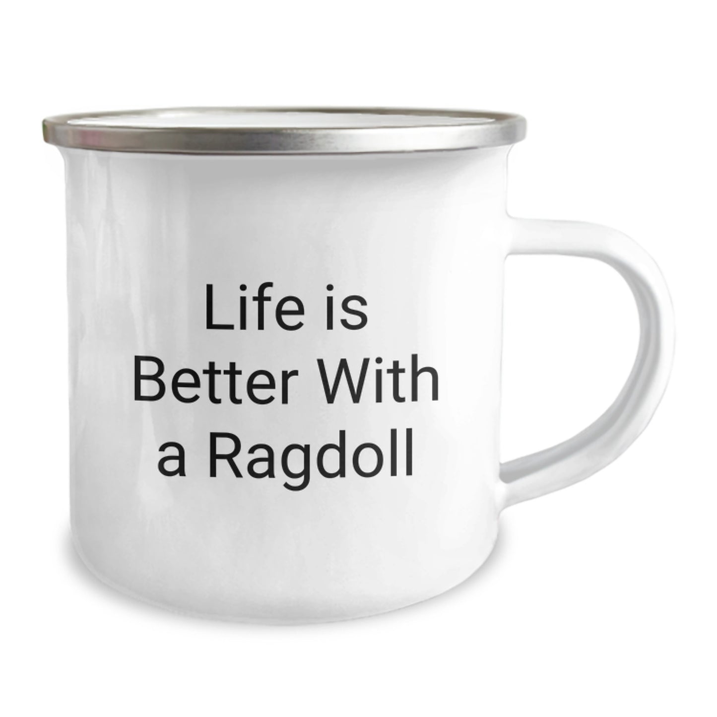 Ragdoll Cat Lovers' Funny Camping Mug Gifts from Family for Graduation, Life Is Better With A Ragdoll - Image 2