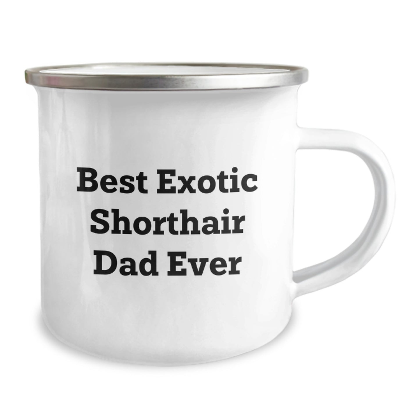 Funny Exotic Shorthair Cat Gifts from Dad for Valentine's Camping Mug Best Exotic Shorthair Dad Ever - Image 2