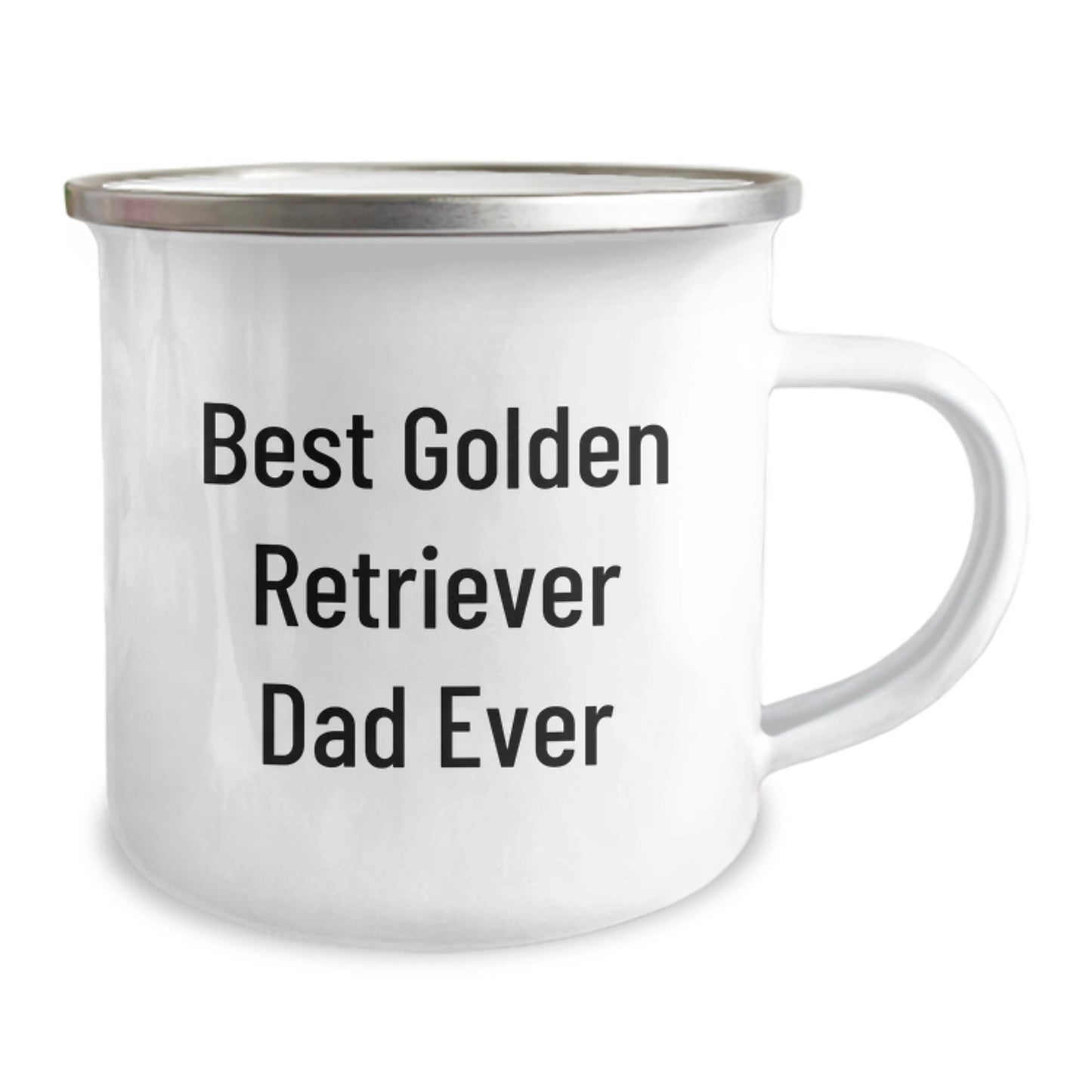 Funny Golden Retriever Dog Gifts from Family - 'Best Golden Retriever Dad Ever' Quote on Camping Mug for Graduation - Image 2