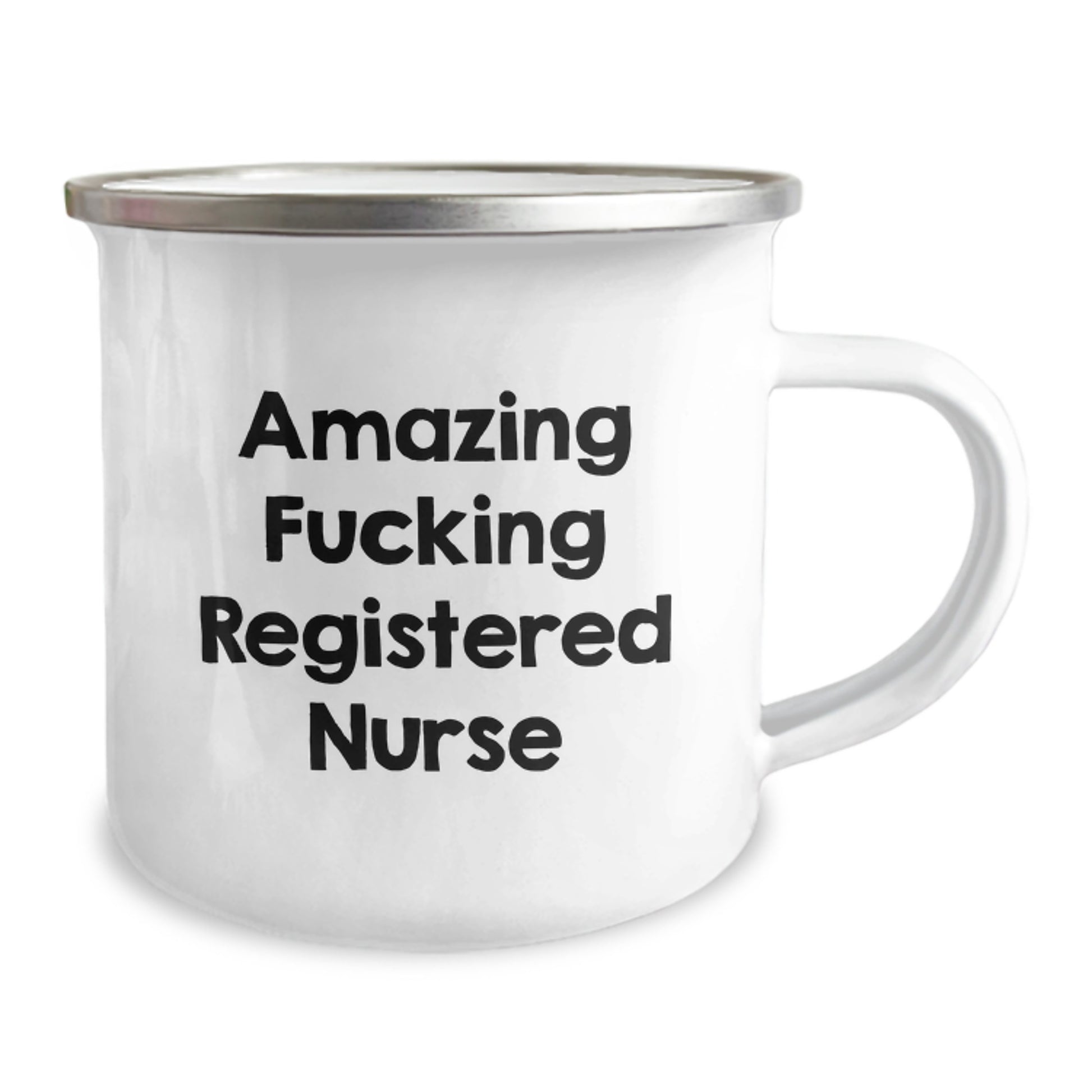 Funny Registered Nurse Gifts from Family, Christmas Inspirational Mugs for RNs, Camping Mug Quote - 'Amazing F--king Registered Nurse' - Image 2