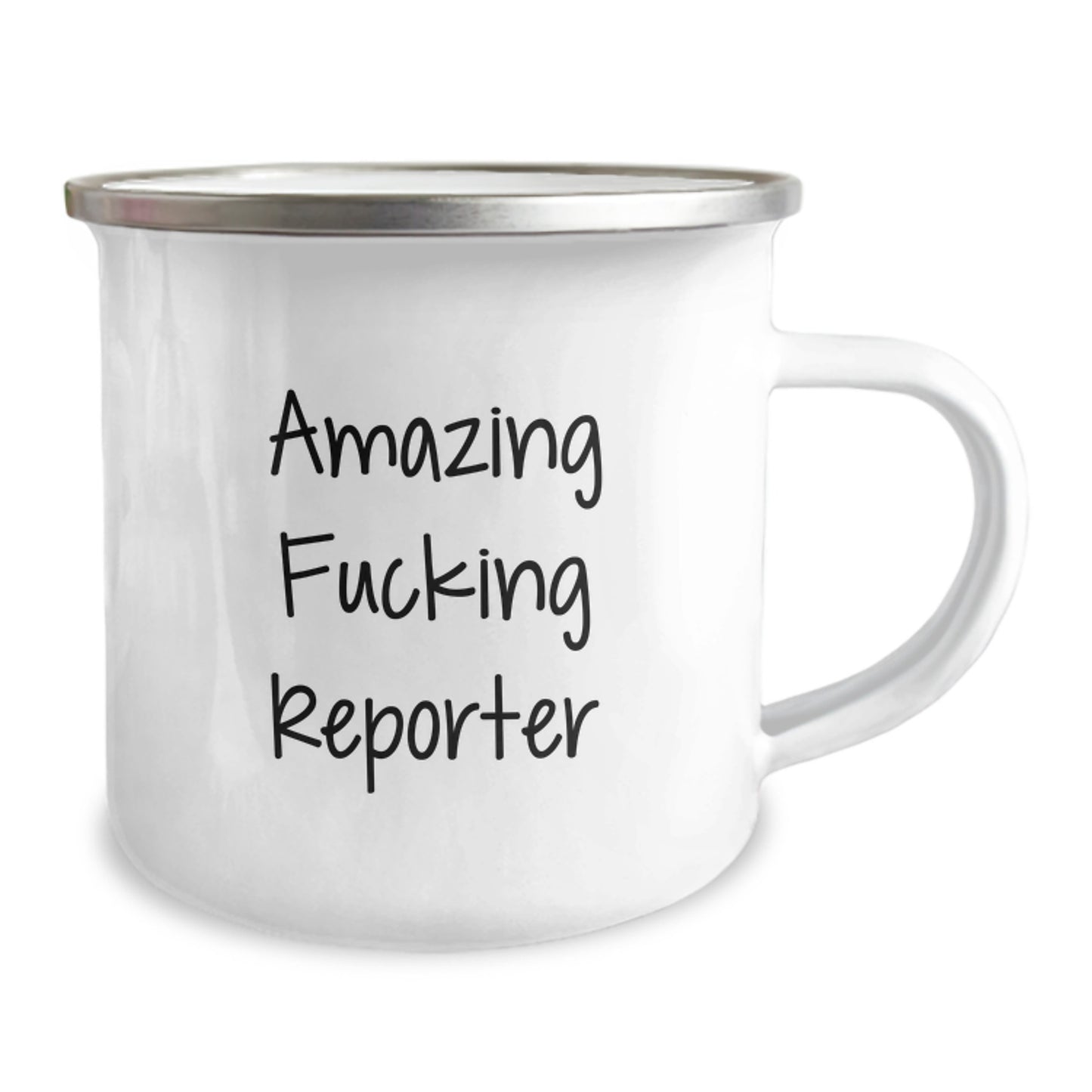 Funny Reporter Gifts from Men, Unique Camping Mug for Friends, Christmas Unique Gifts for Reporter - Image 2