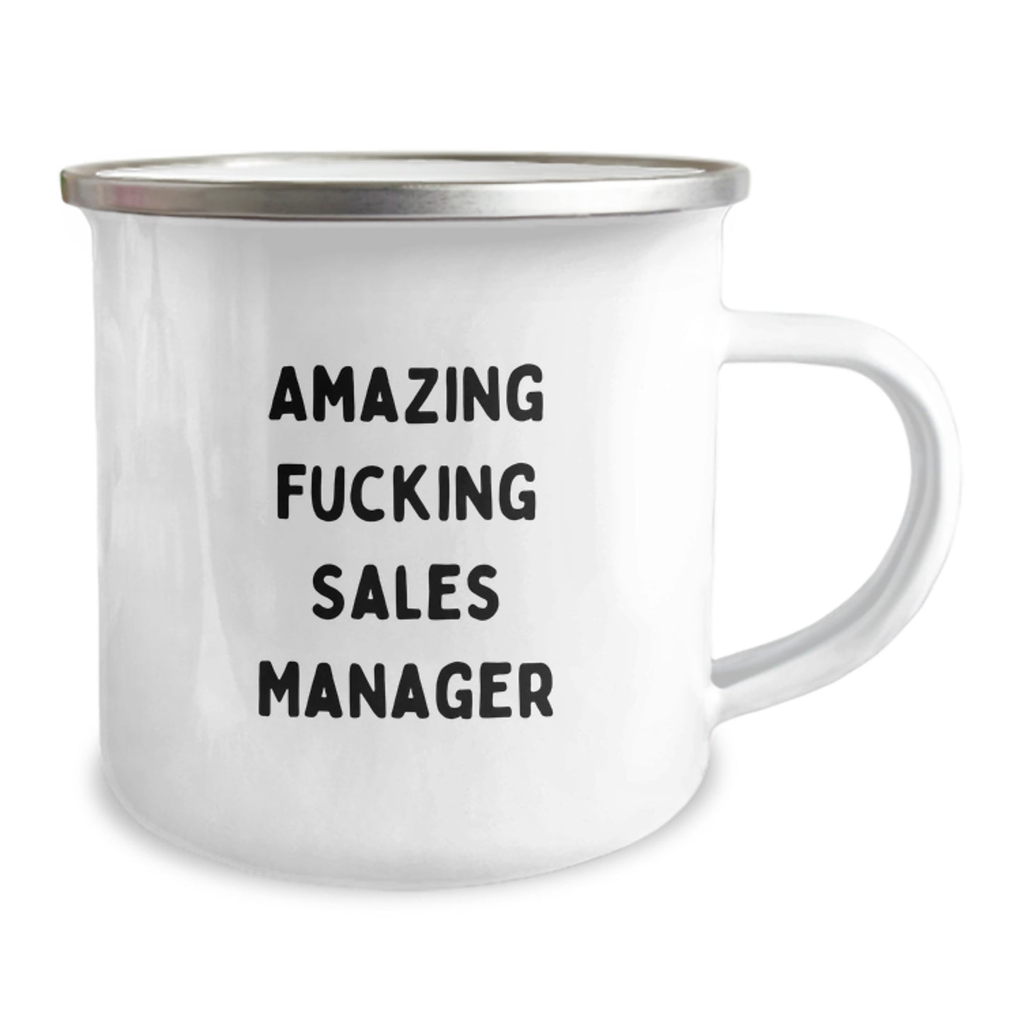 Funny Sales Manager Gifts for Christmas, Amazing F--king Sales Manager, Camping Mug for Men Friends - Image 2