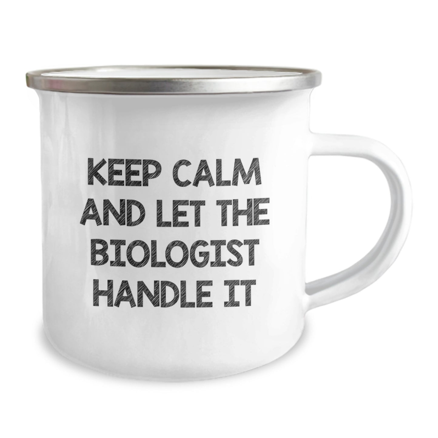 Funny Biologist Gifts for Him, Christmas Unique Presents from Friends, Camping Mug Quote 'Keep Calm And Let The Biologist Handle It' - Image 2