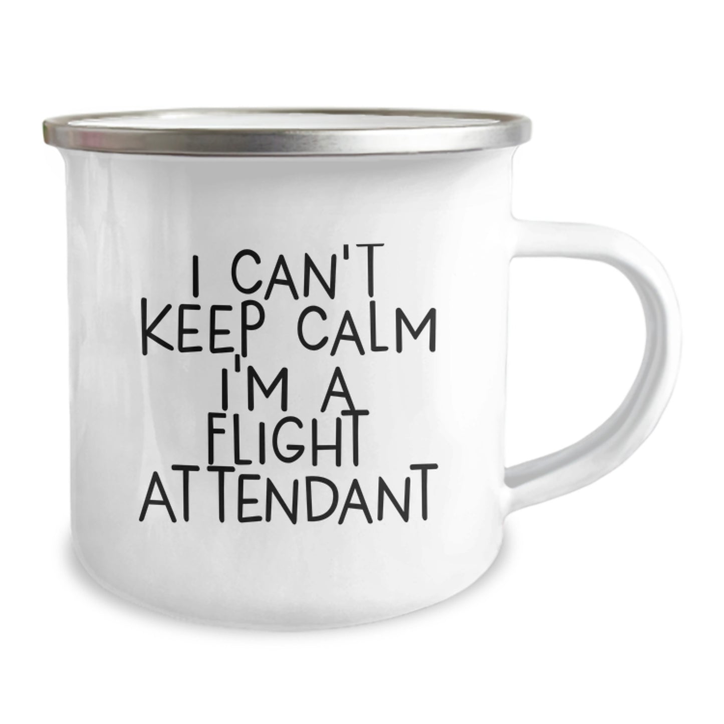 Funny Flight Attendant Gifts for Christmas - 'I Can't Keep Calm I'm A Flight Attendant' Camping Mug, Gifts from Friends to Flight Attendant - Image 2