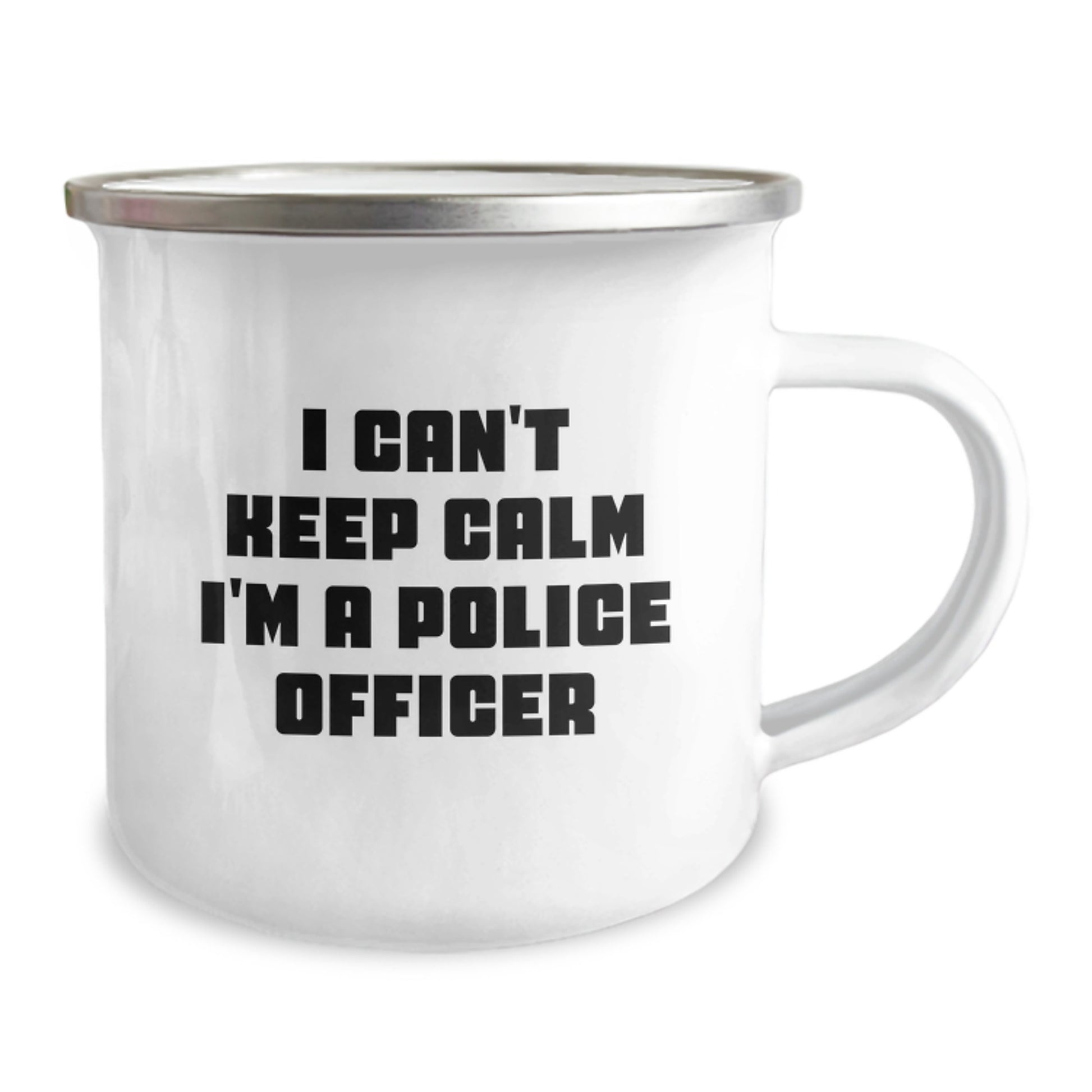 Funny Police Officer Gifts from Family, Unique Camping Mug for Men, I Can't Keep Calm I'm A Police Officer - Image 2