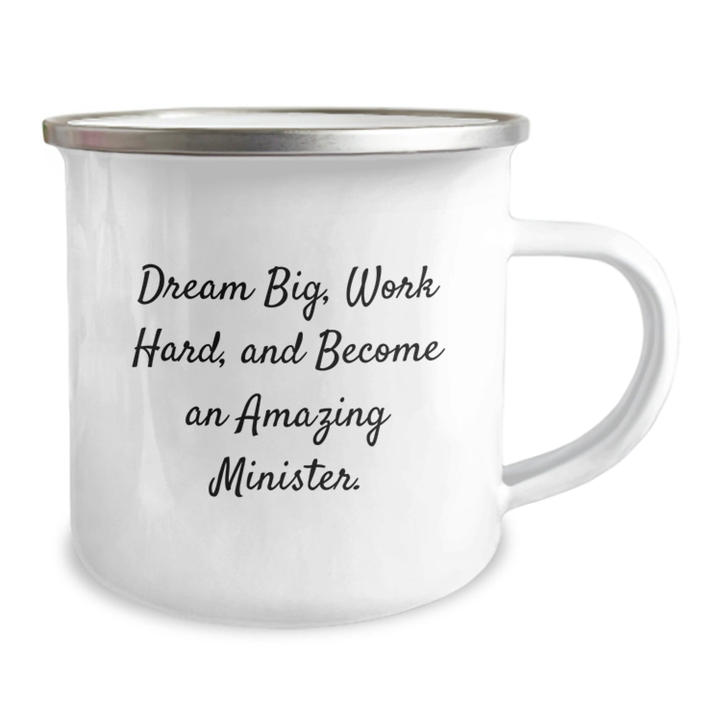 Gifts from Loved Ones for Ministers - Inspirational Camping Mug - Dream Big Work Hard Quote, Christmas Unique Gifts for Ministers, Funny Motivational Mug for Minister Friends - Image 2