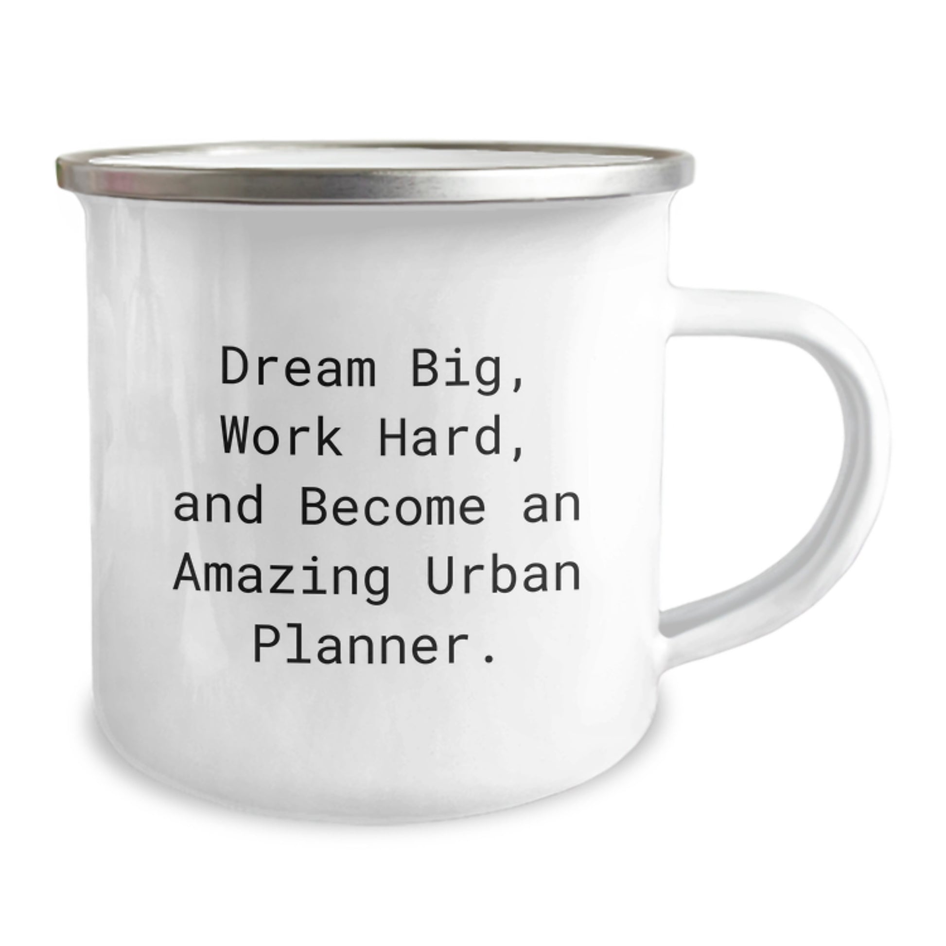 Funny Inspirational Urban Planner Gifts from Friends for Urban Planner Men, Work Hard Dream Big Camping Mug, Stainless Steel with Enamel Finish - Image 2