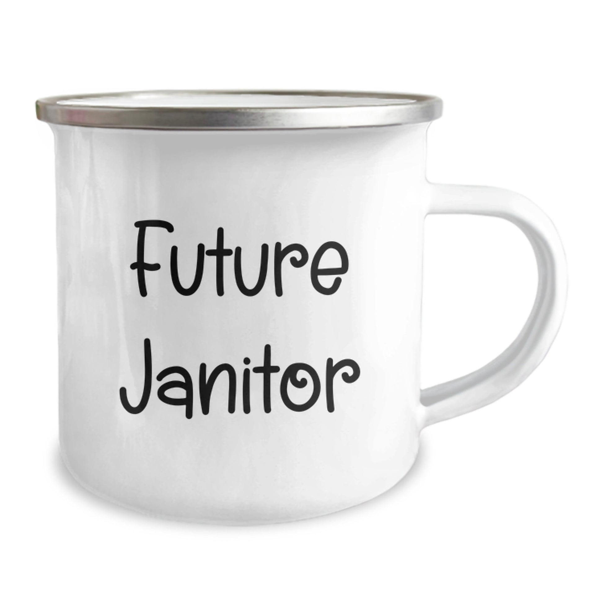 Funny Janitor Gifts for Christmas - Gifts from Men to Janitor Friends - Future Janitor Quote on Camping Mug - Image 2