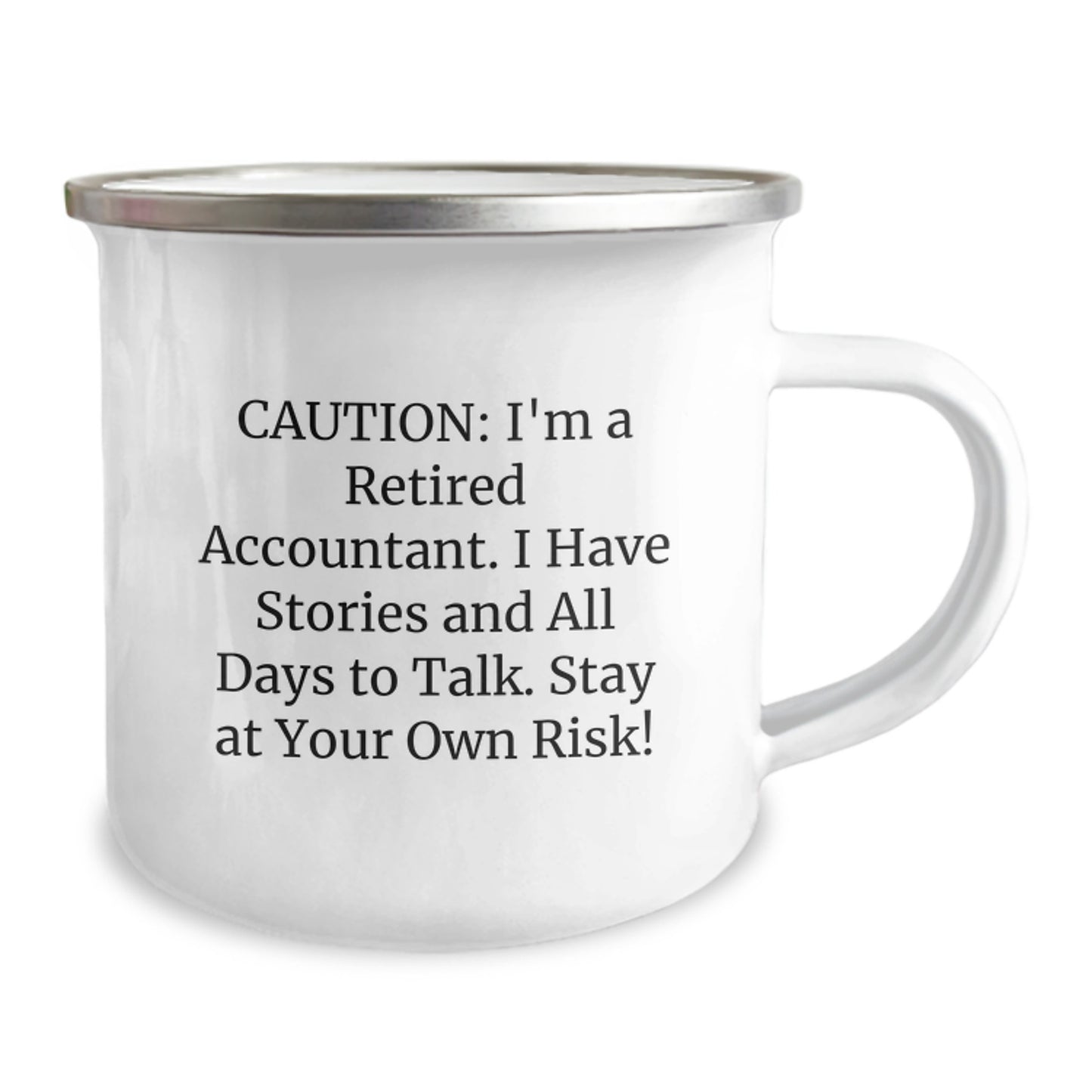Funny Accountant Gifts for Men, Women, Friends, Coworkers, Family - 'Caution: I'm A Retired Accountant...' - Image 2
