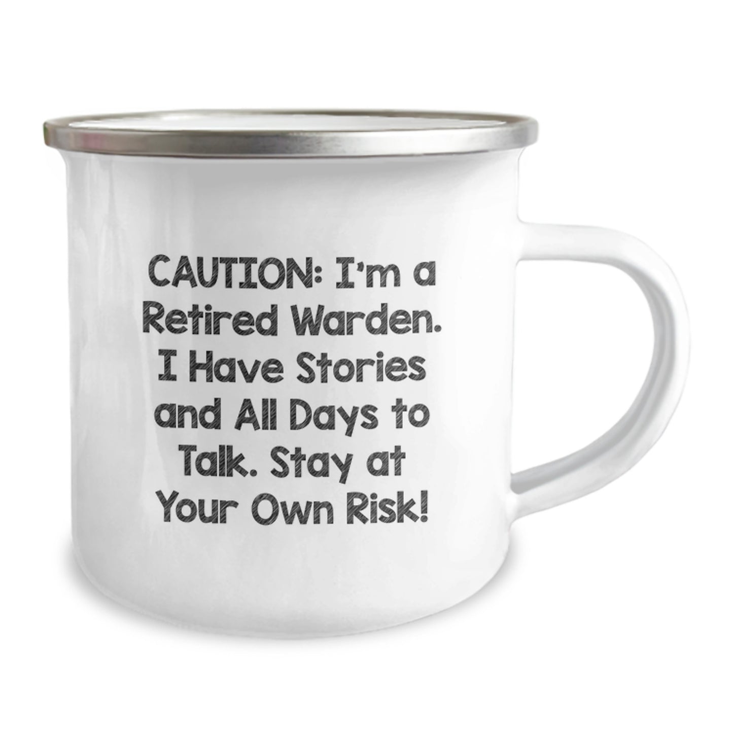 Funny Warden Gifts - Camping Mug for Warden Enthusiasts - 'I'm A Retired Warden', Christmas Unique Gifts from Friends - Image 2