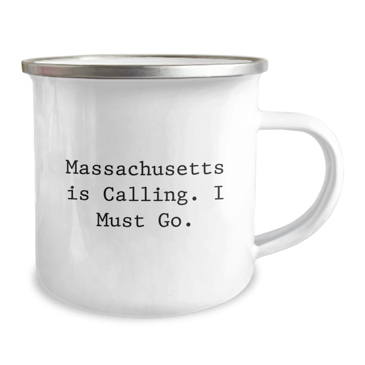 Funny Massachusetts Camping Mug for Friends and Family Unique Gifts - 'Massachusetts Is Calling. I Must Go.' - Unique Christmas Unique Gifts from Massachusetts Lover - Image 2