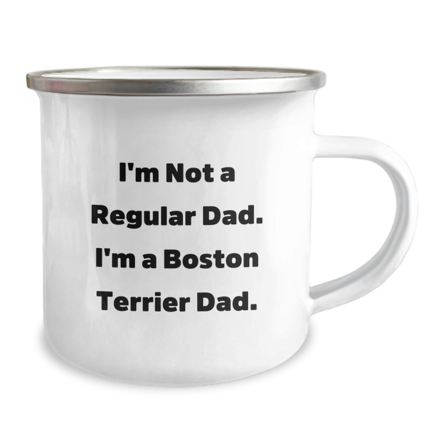 Boston Terrier Dad Funny Gifts from Friends for Boston Terrier Dog Birthday Unique Camping Mug - Image 2