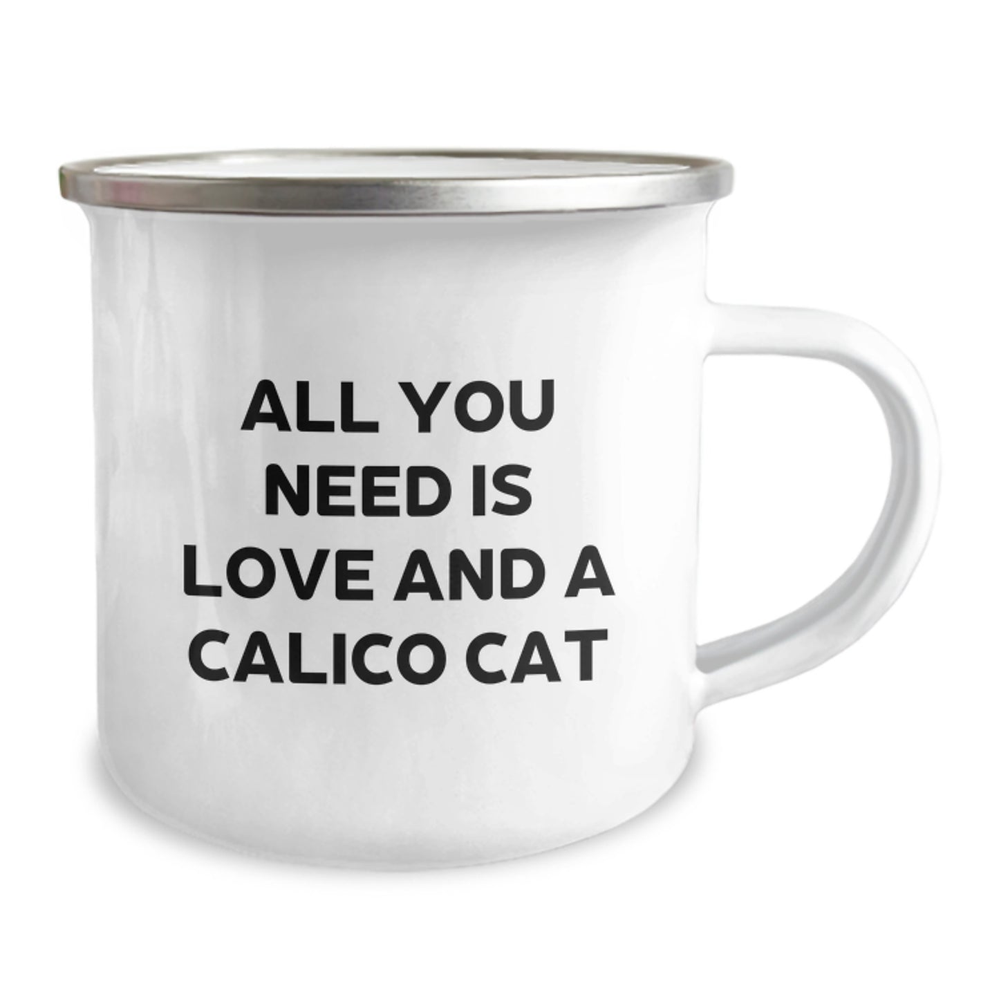 Funny Calico Cat Camping Mug Gifts from Men to Friends for Calico Cat Lovers on Christmas - Image 2