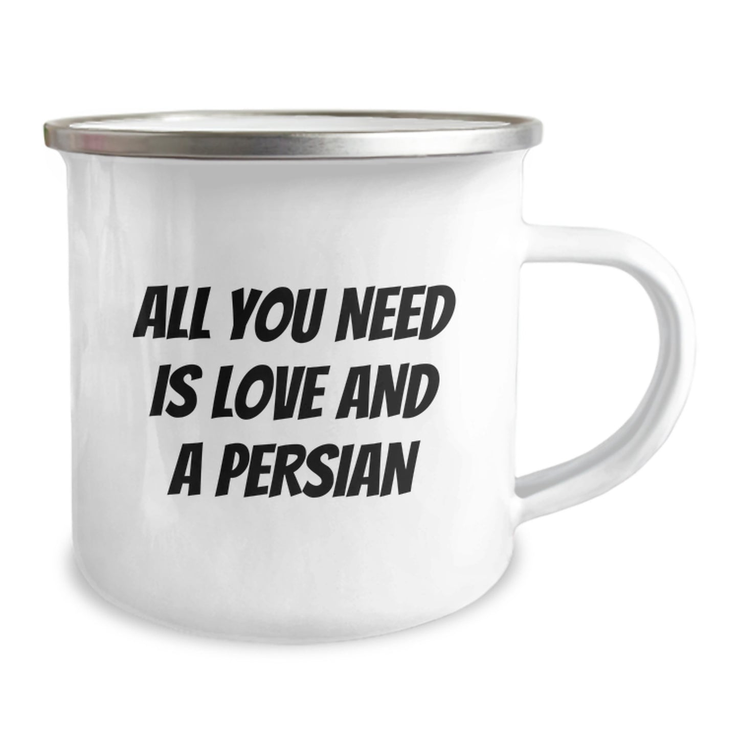 Funny Gifts from Friends for Persian Cat Lovers - Camping Mug All You Need Is Love And A Persian - Image 2