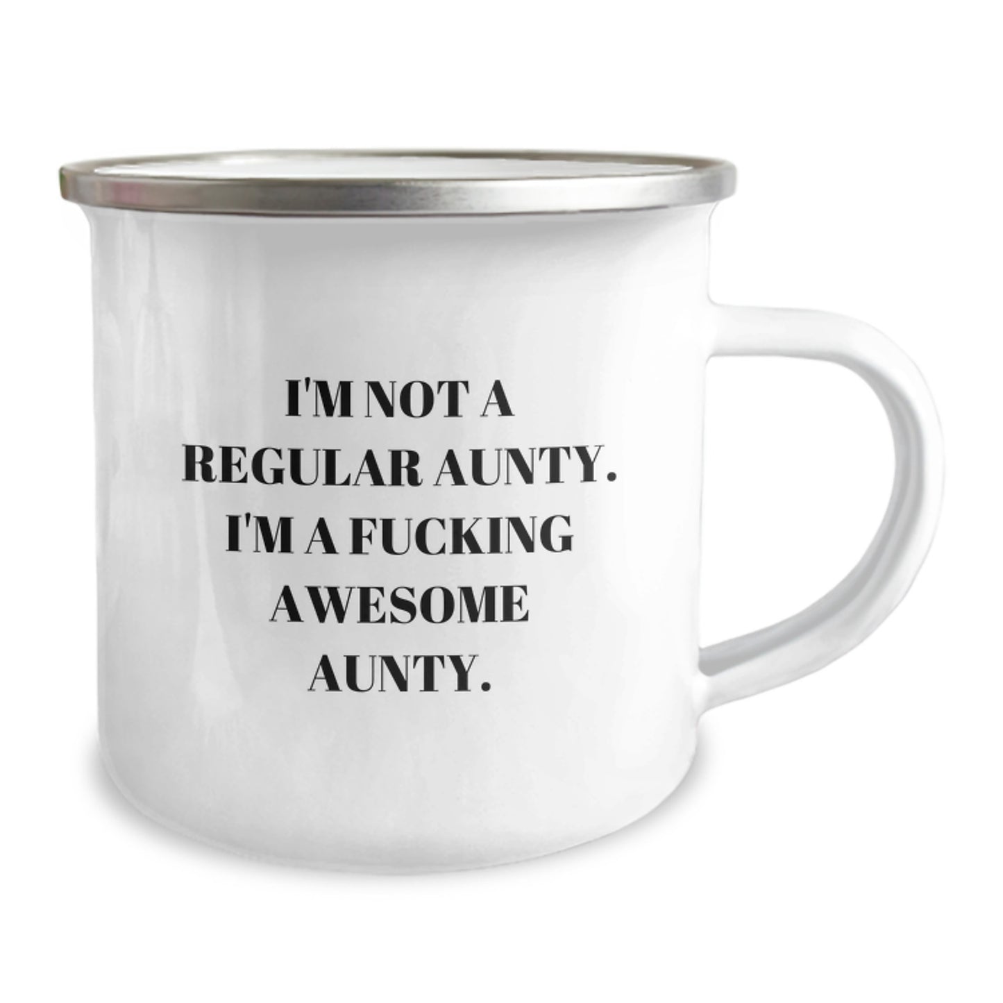 Gifts from Family for Awesome Aunties, I'm Not A Regular Aunty, Funny Camping Mugs for Christmas - Image 2