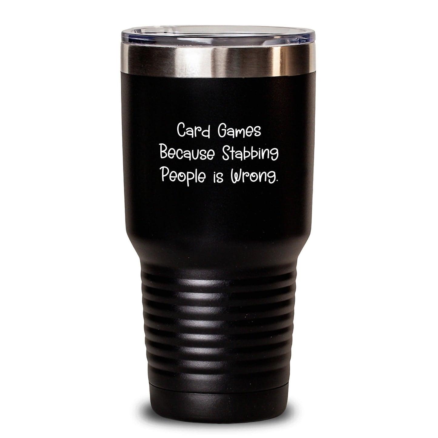 Card Games Enthusiasts Gifts from Friends for Men, Funny Card Games Tumbler, 20oz or 30oz Capacity, Vacuum - Insulated, Stainless Steel and Powder Coating, Graduation Unique Gifts - Victory Thru Vision