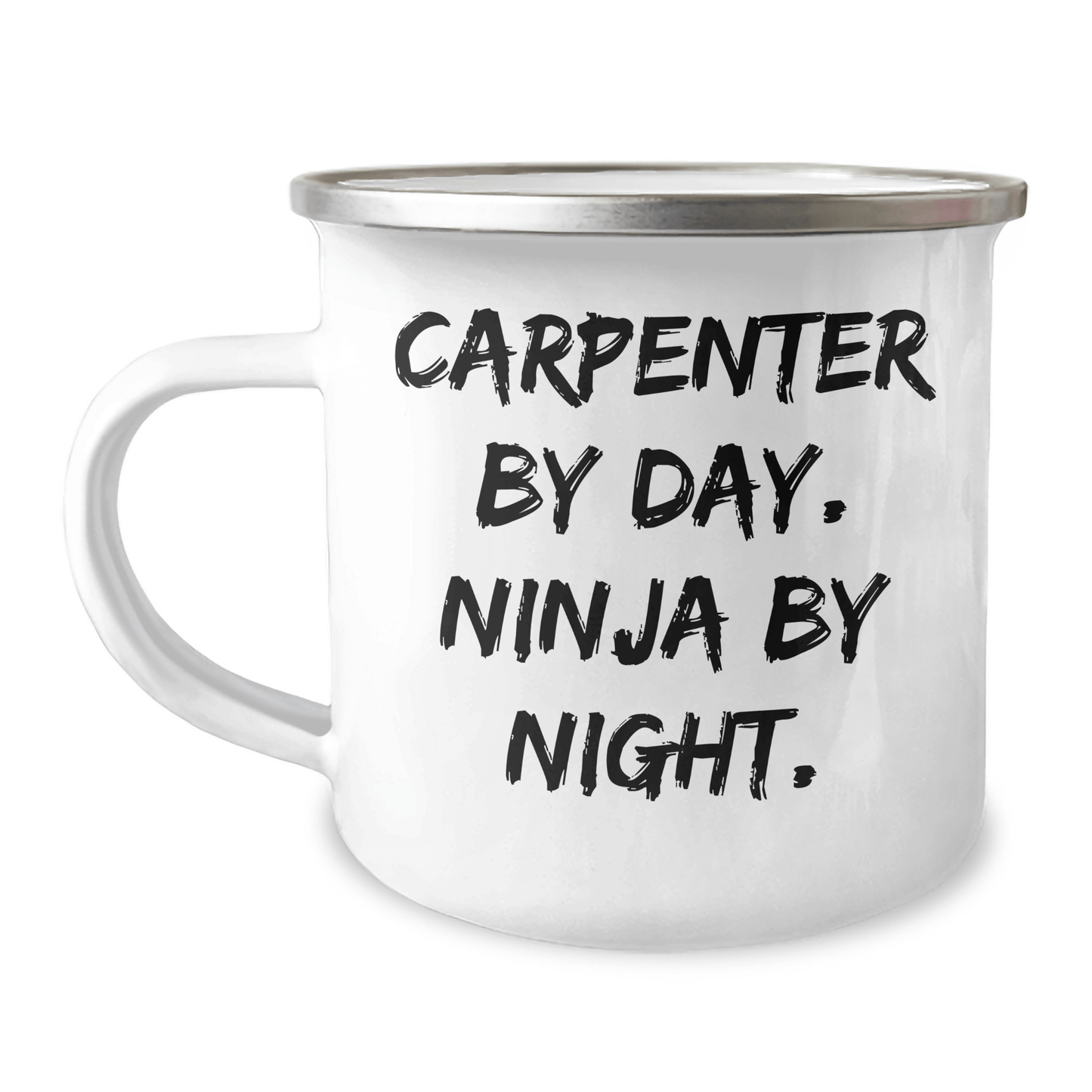 Carpenter Gifts for Men, Funny Camping Mug from Friends, 'Carpenter By Day. Ninja By Night.' Graduation Unique Gifts - Victory Thru Vision