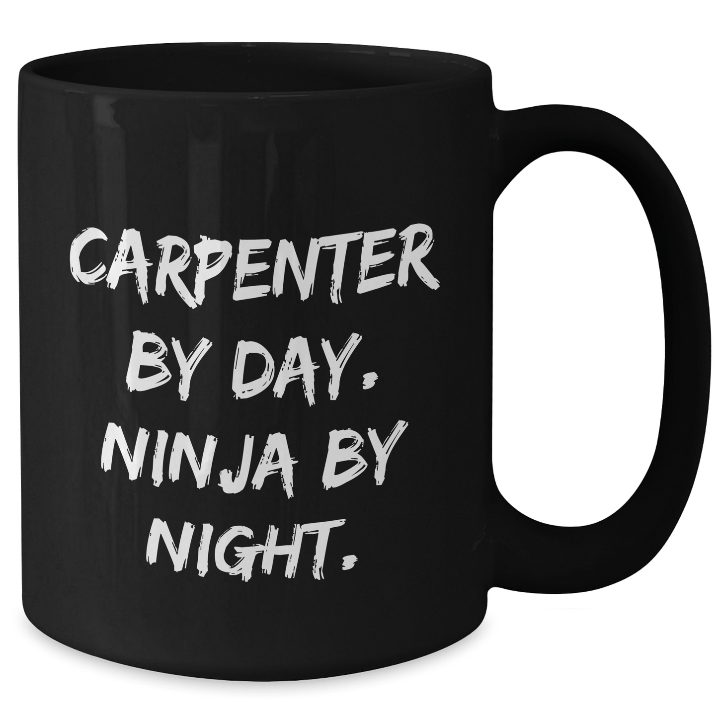 Carpenter Gifts, Funny Quote, Black Coffee Mug, Graduation Unique Gifts from Friends to Men - Victory Thru Vision