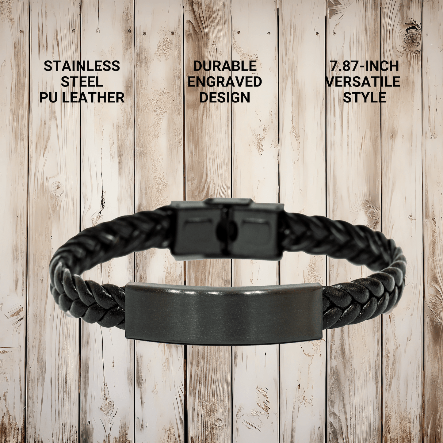 Certified Chemist's Funny Quote Interlaced Leather Bracelet for Men, Women, Coworkers, Family - Gifts from Men, Women, Friends, Family on Mother's Day - Victory Thru Vision