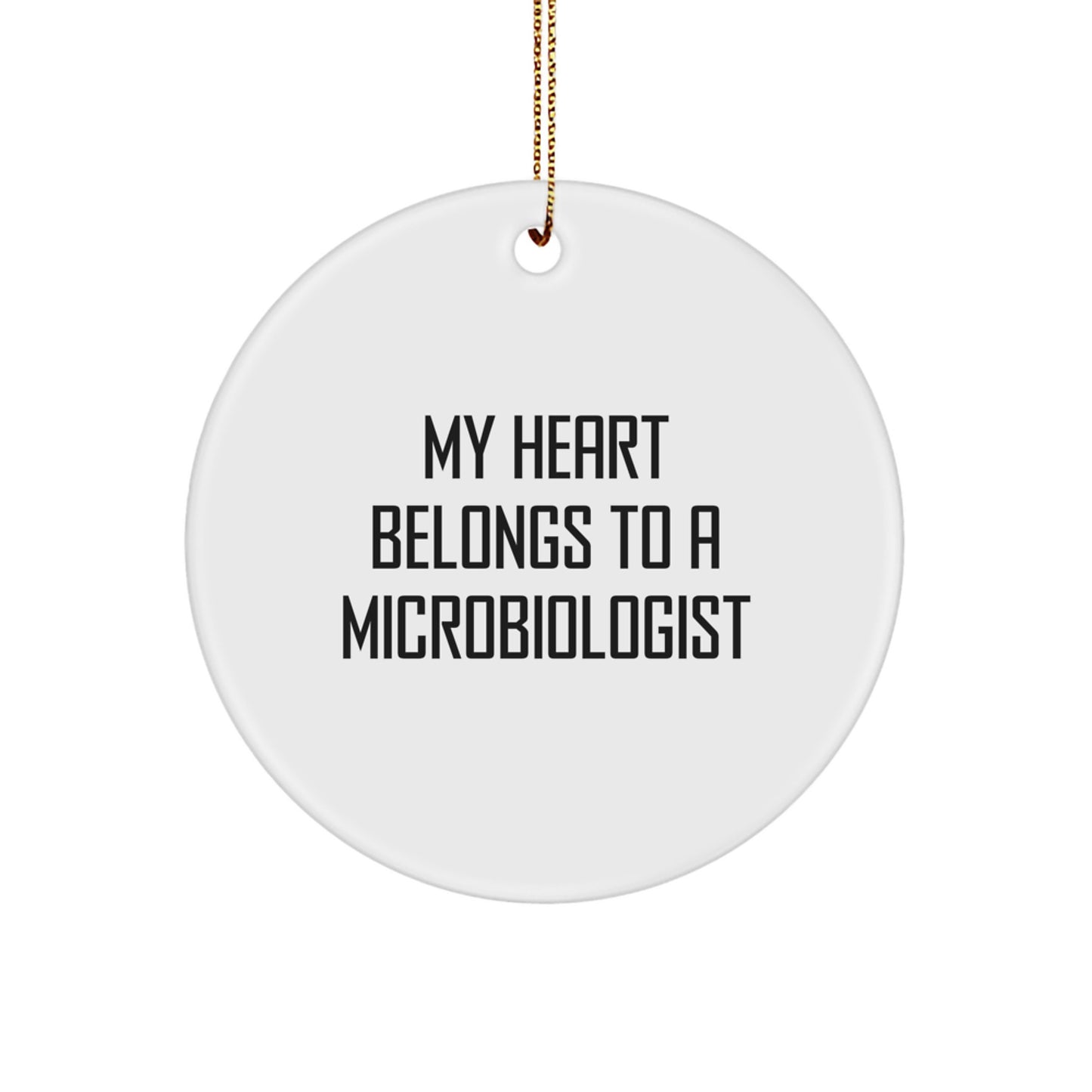 Funny Microbiologist Gifts for Her, Unique Circle Ornaments for Microbiologist Lab Coat Lovers, Sent from Men or Women, for Christmas - Image 1