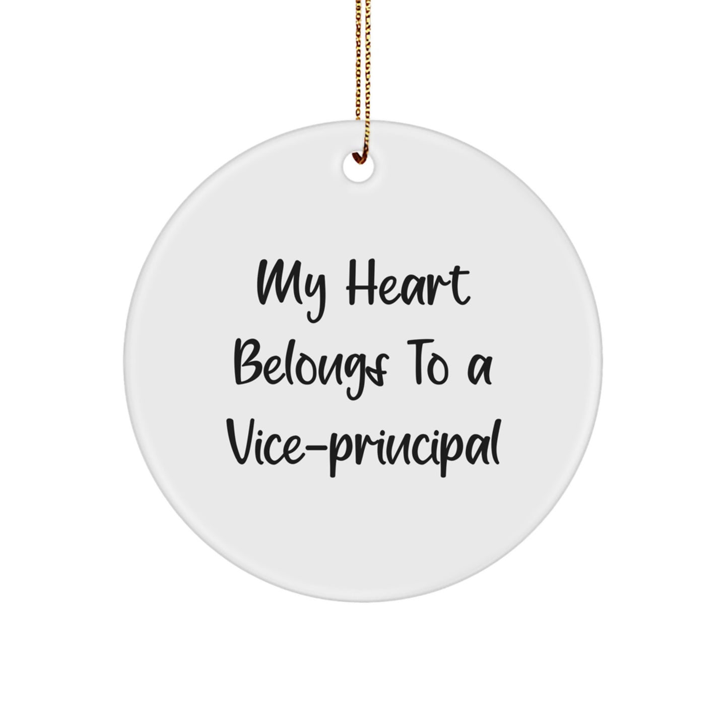 Funny Vice-principal Gifts from Men, Funny Vice-principal Circle Ornament for Men Vice-principal, Christmas Unique Vice-principal Gifts - Image 1