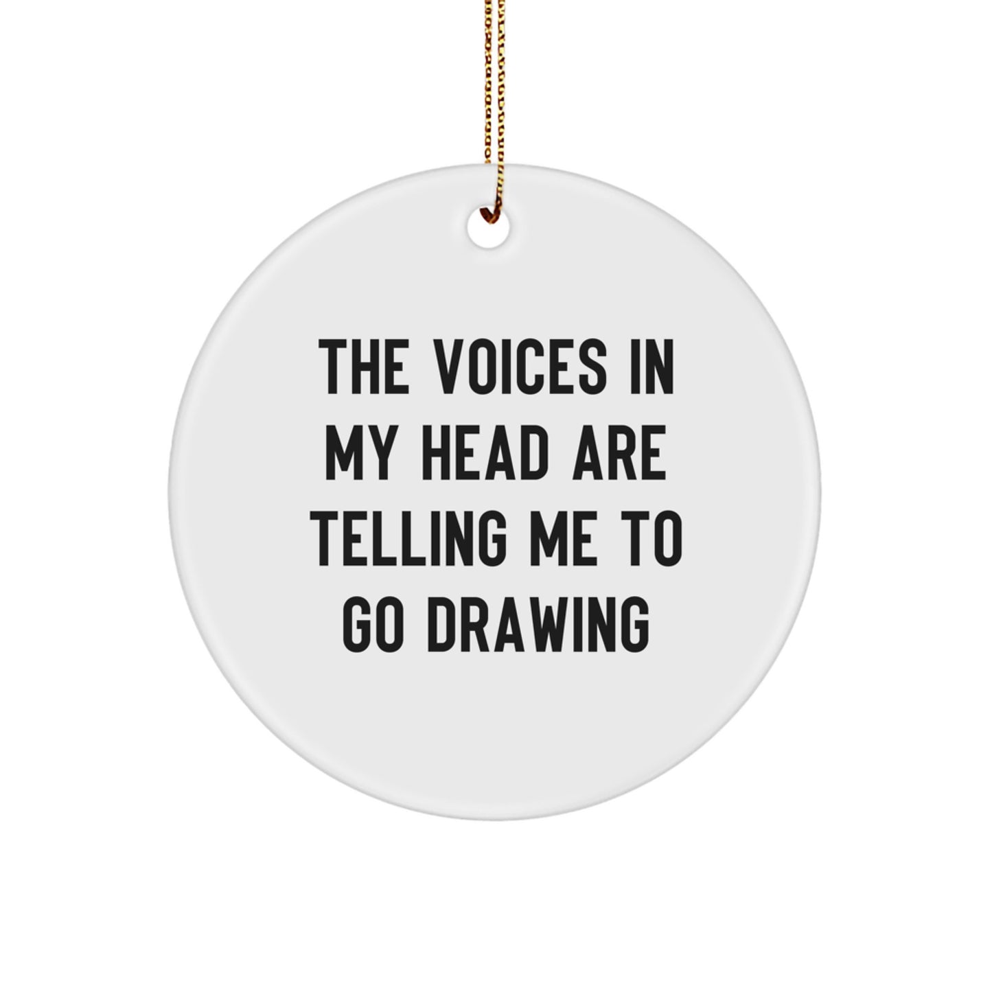 Funny Drawing Gifts for Drawing Lovers from Friends and Family, Gift Ideas for Christmas Unique Drawing Circle Ornaments - Image 1