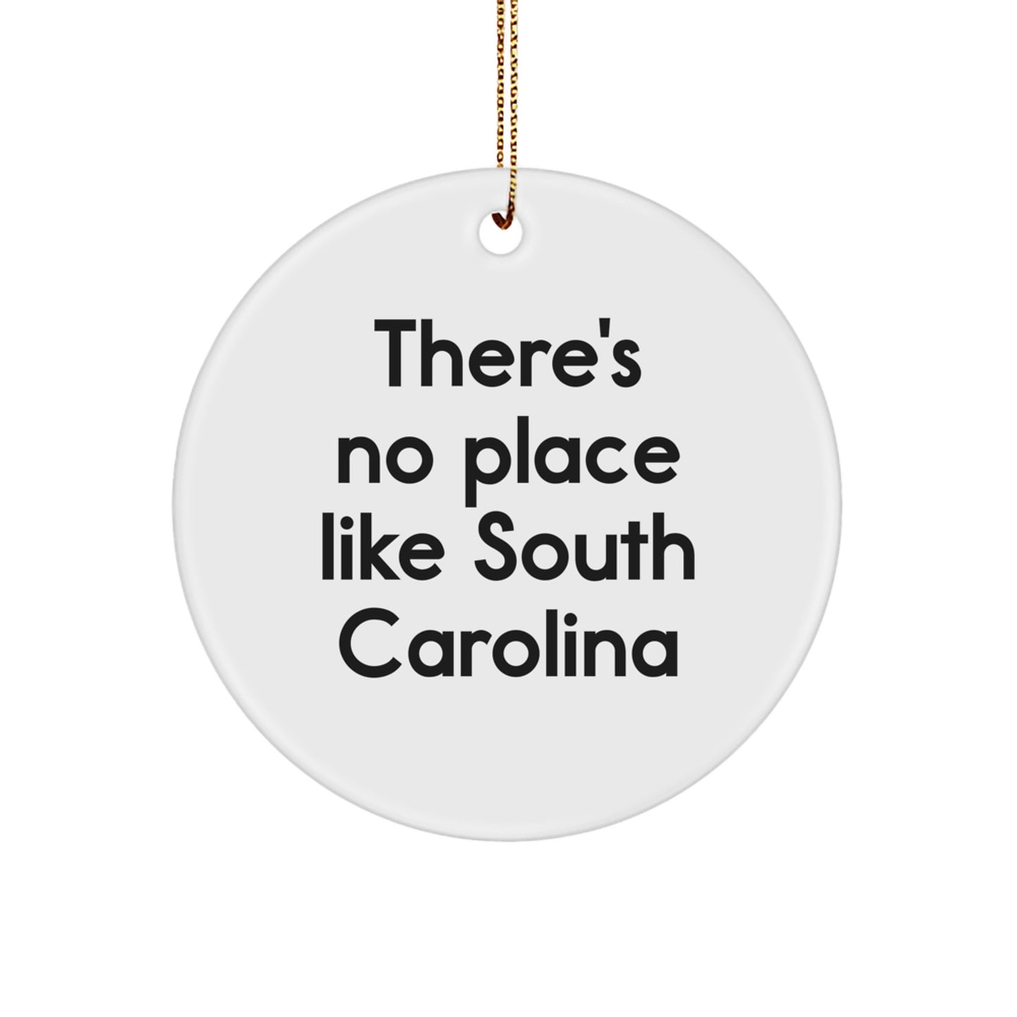 Funny South Carolina Circle Ornament for Christmas Unique Gifts from Friends and Family - Image 1