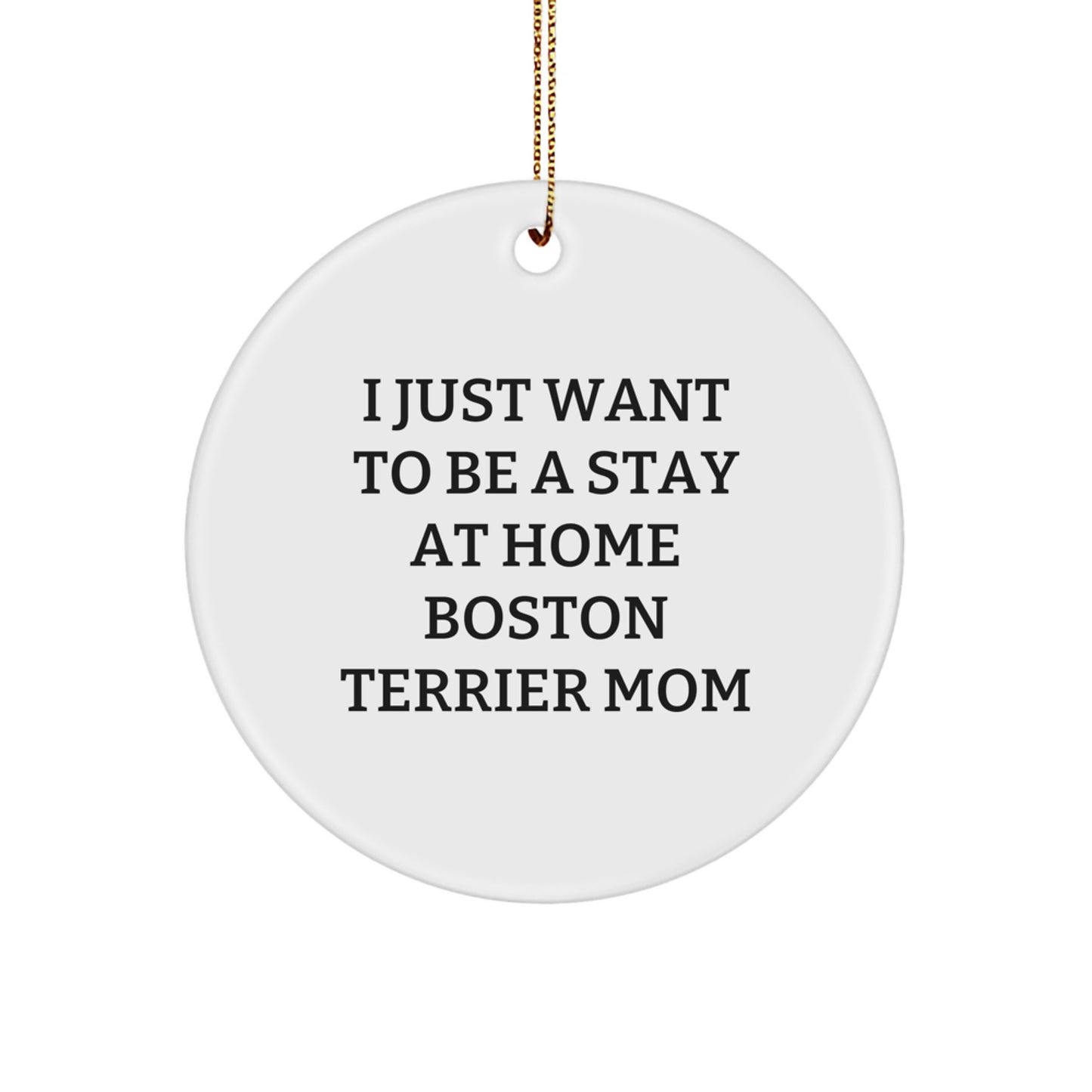 Funny Boston Terrier Dog Mom Gifts from Friends and Family for Christmas Unique Ornaments - Image 1