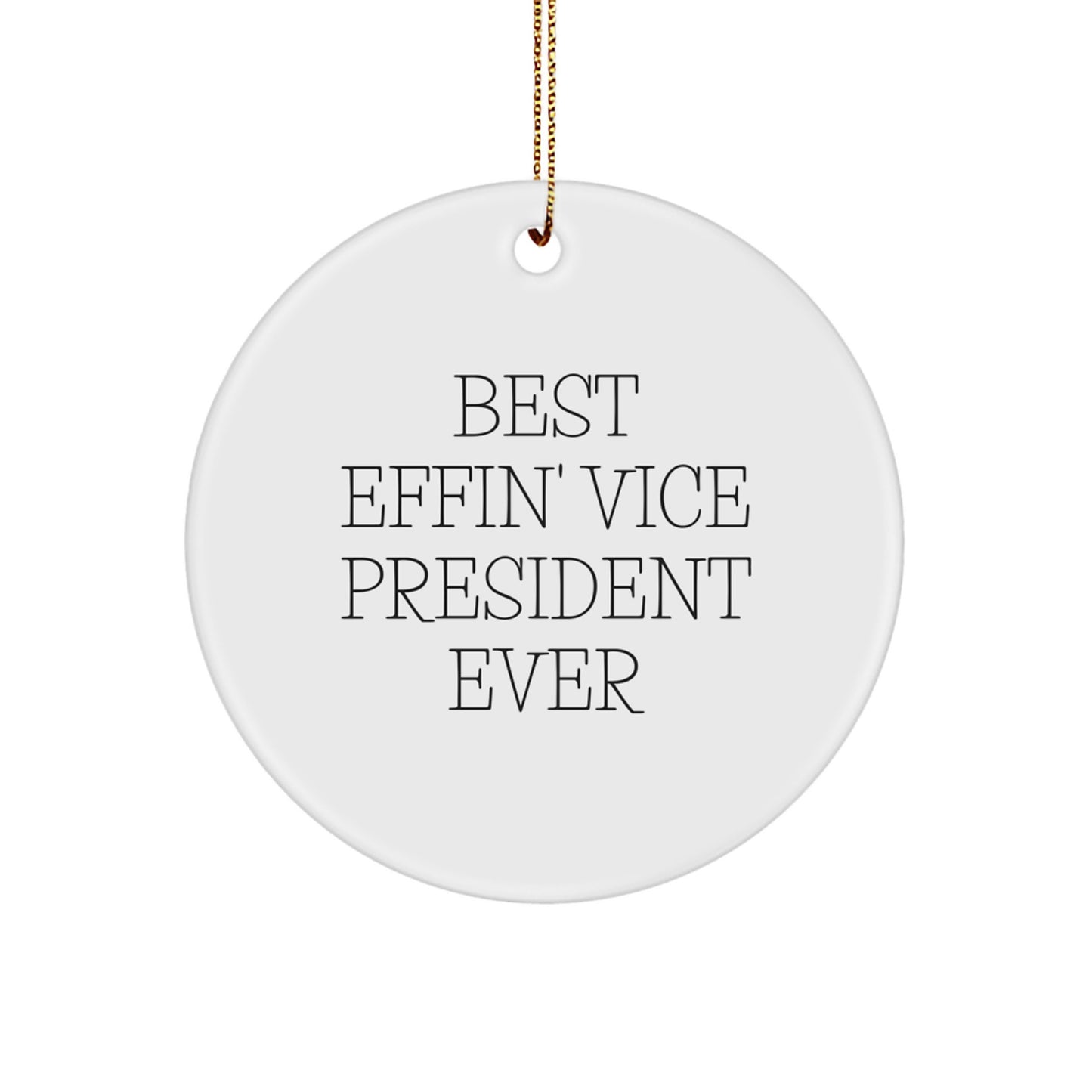 Funny Vice President Circle Ornament Gifts from Friends, Unique Christmas Ornaments for Vice President, Circle Ornament Quote - Image 1