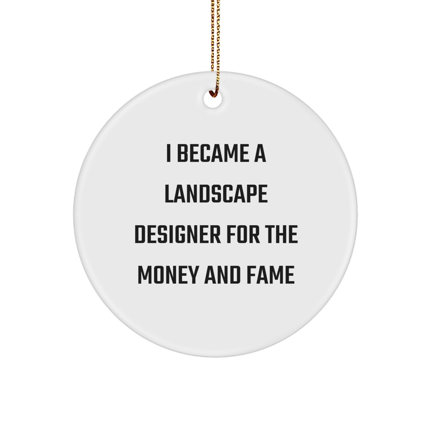 Funny Landscape Designer Circle Ornament Gifts for Men Women Friends Family from Loved Ones this Christmas Season - Image 1