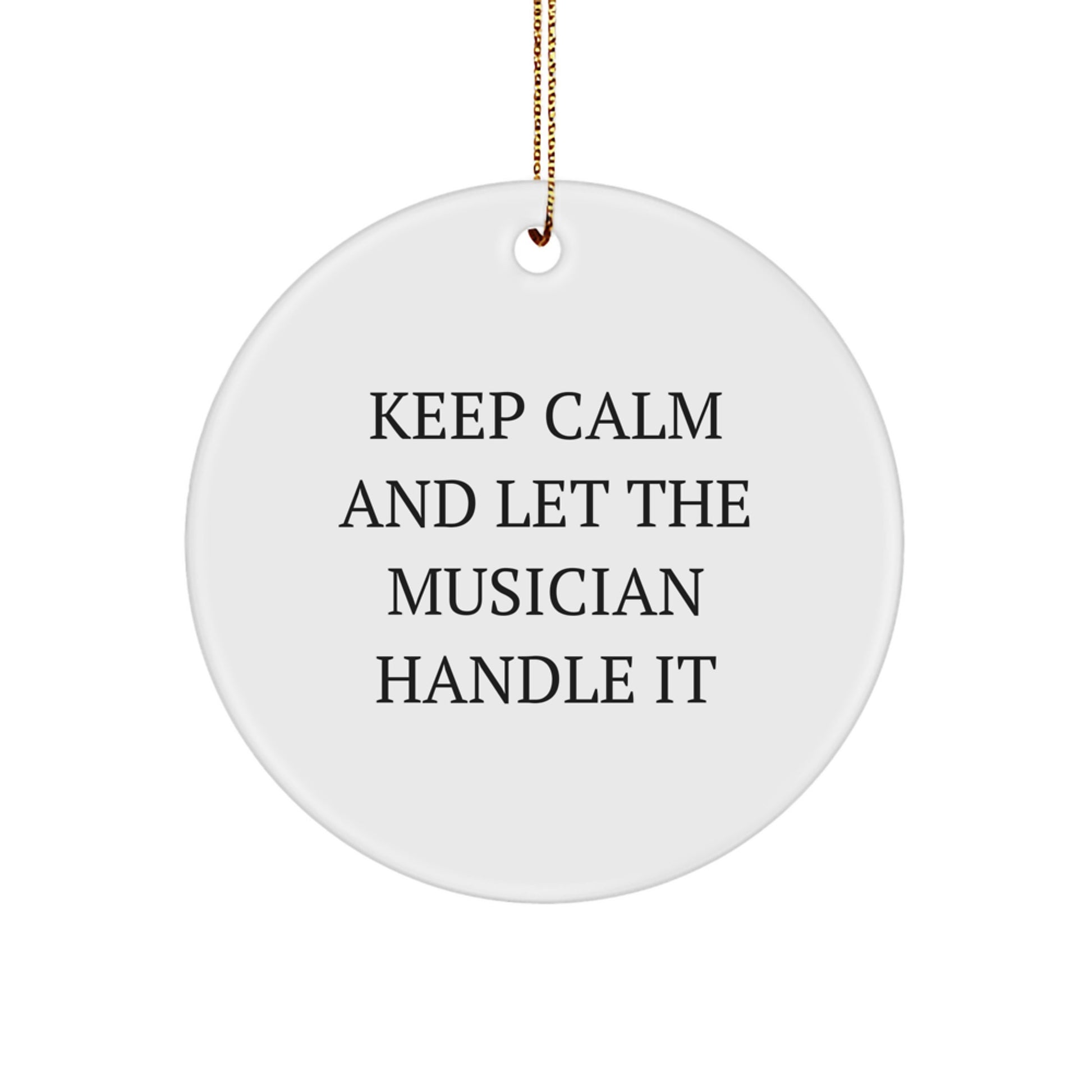 Funny Musician Christmas Circle Ornament Gifts from Friends to Musician Men - Image 1