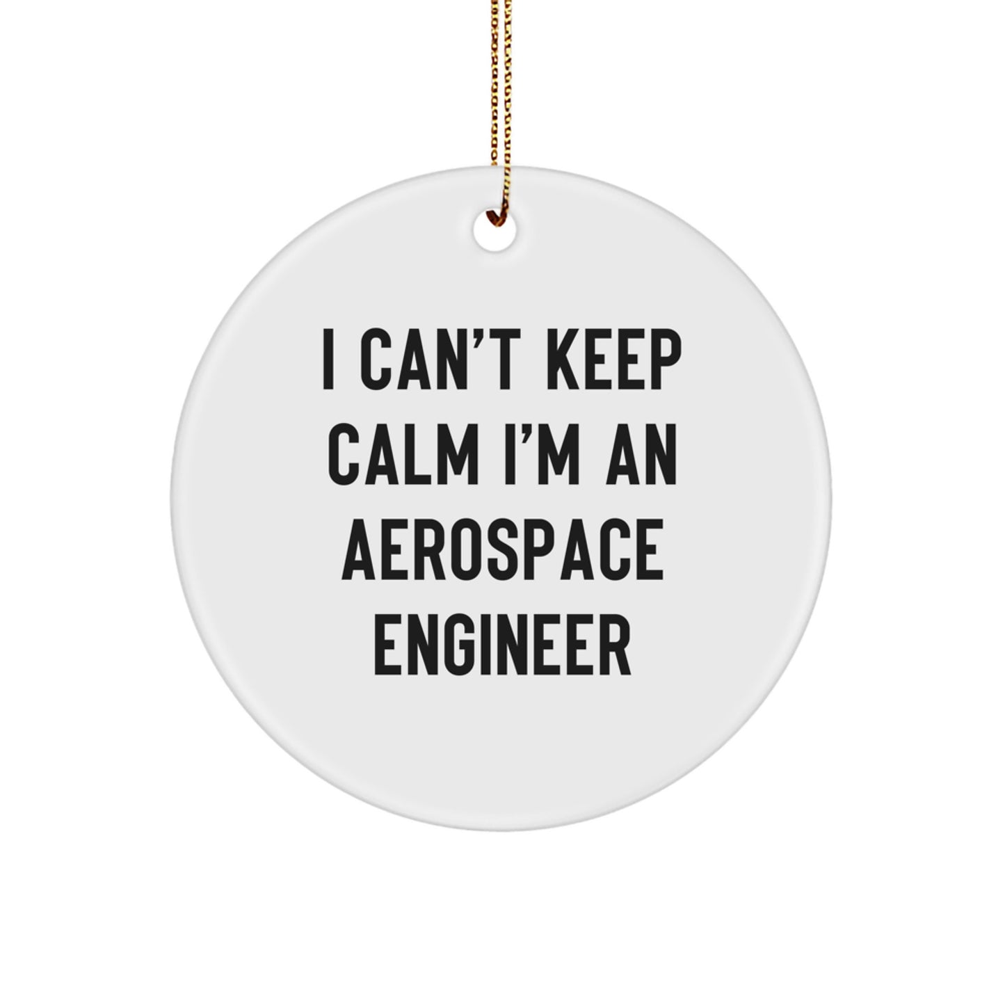 Funny 'I Can't Keep Calm I'm An Aerospace Engineer' Christmas Unique Gifts for Aerospace Engineer Friends and Family - Image 1
