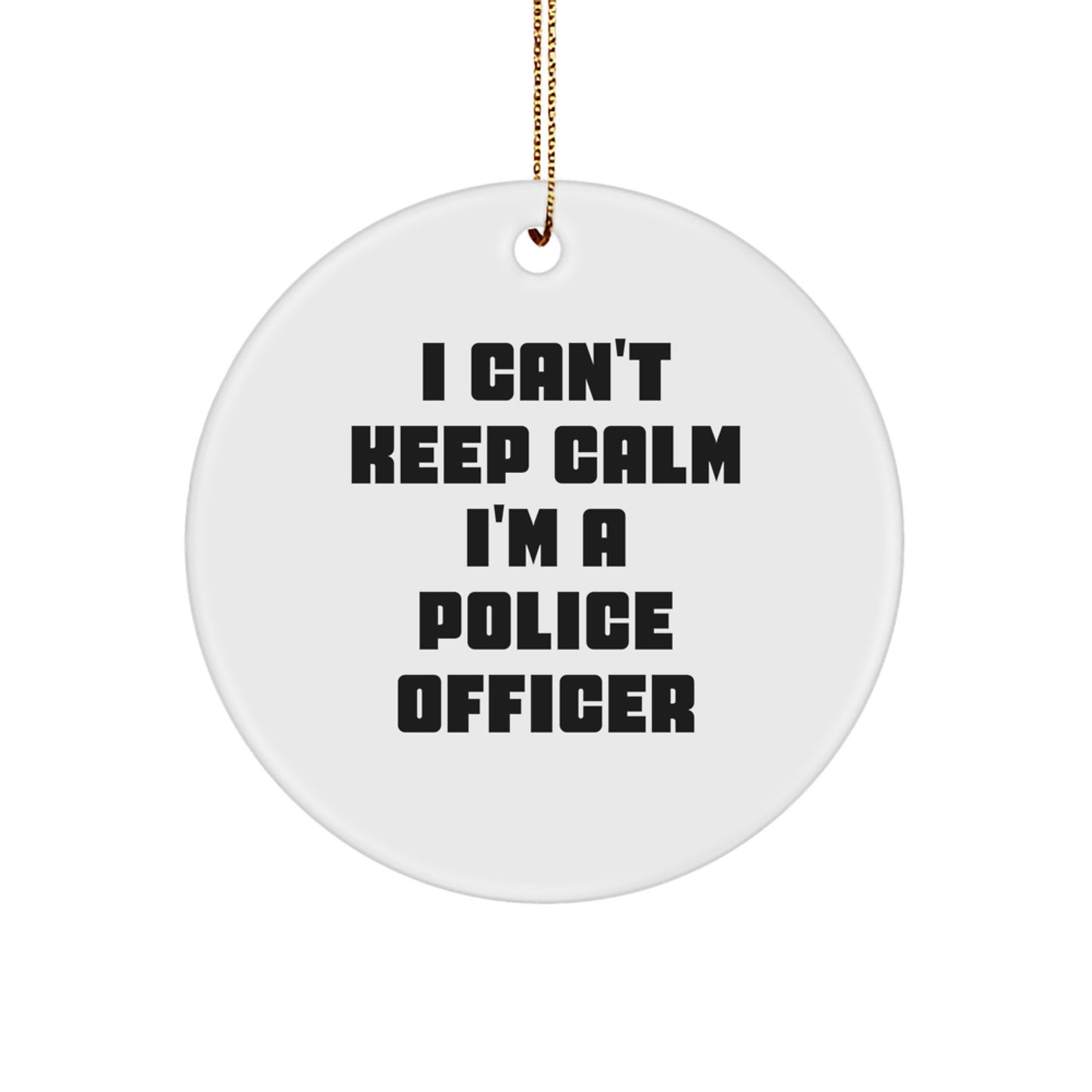 Funny Police Officer Circle Ornament Gifts from Friends or Family Members for Christmas Unique Decorations - Image 1