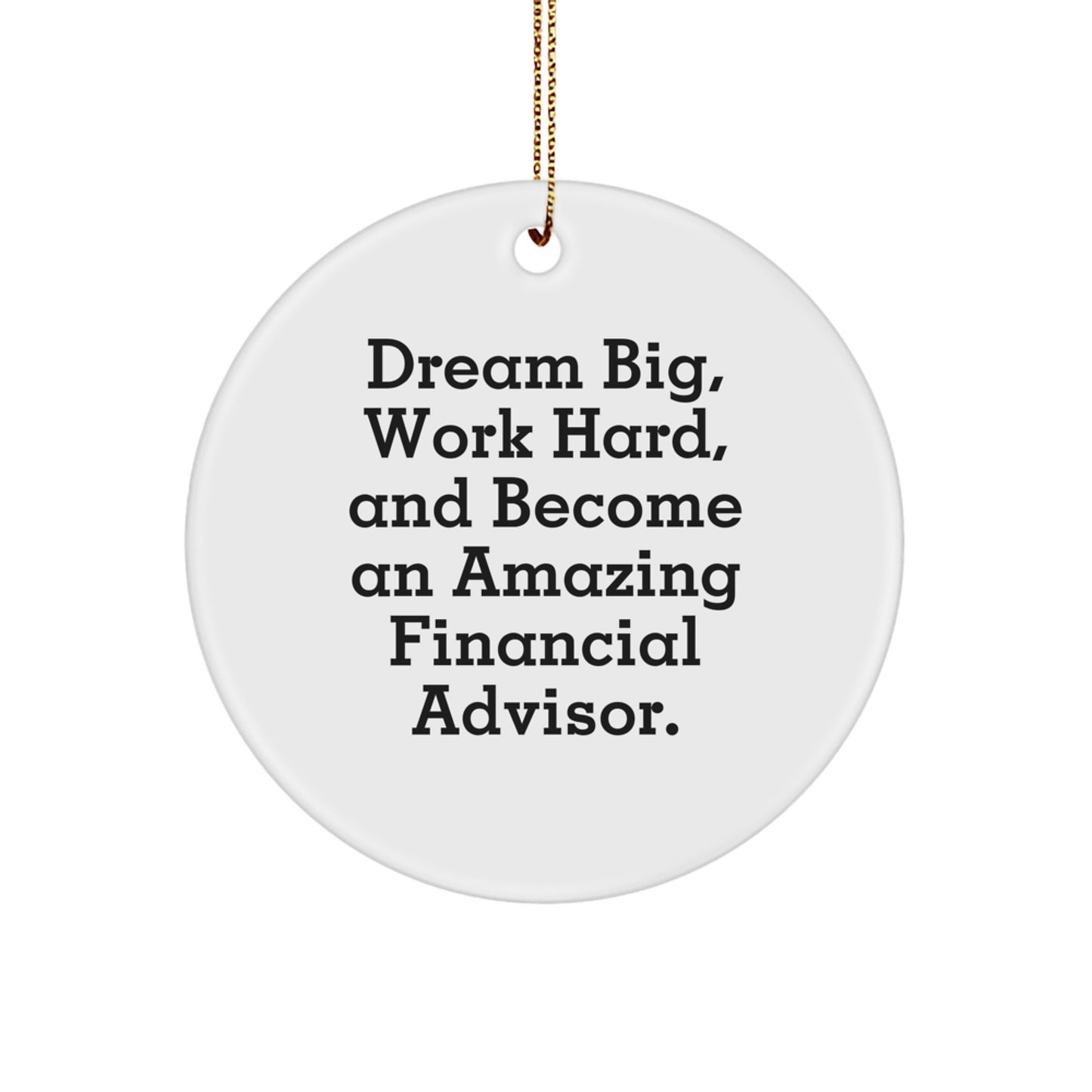 Dream Big Funny Financial Advisor Gifts from Friends, Inspirational Circle Ornament for Men, Women, Coworkers, Unique Christmas Unique Gifts - Image 1