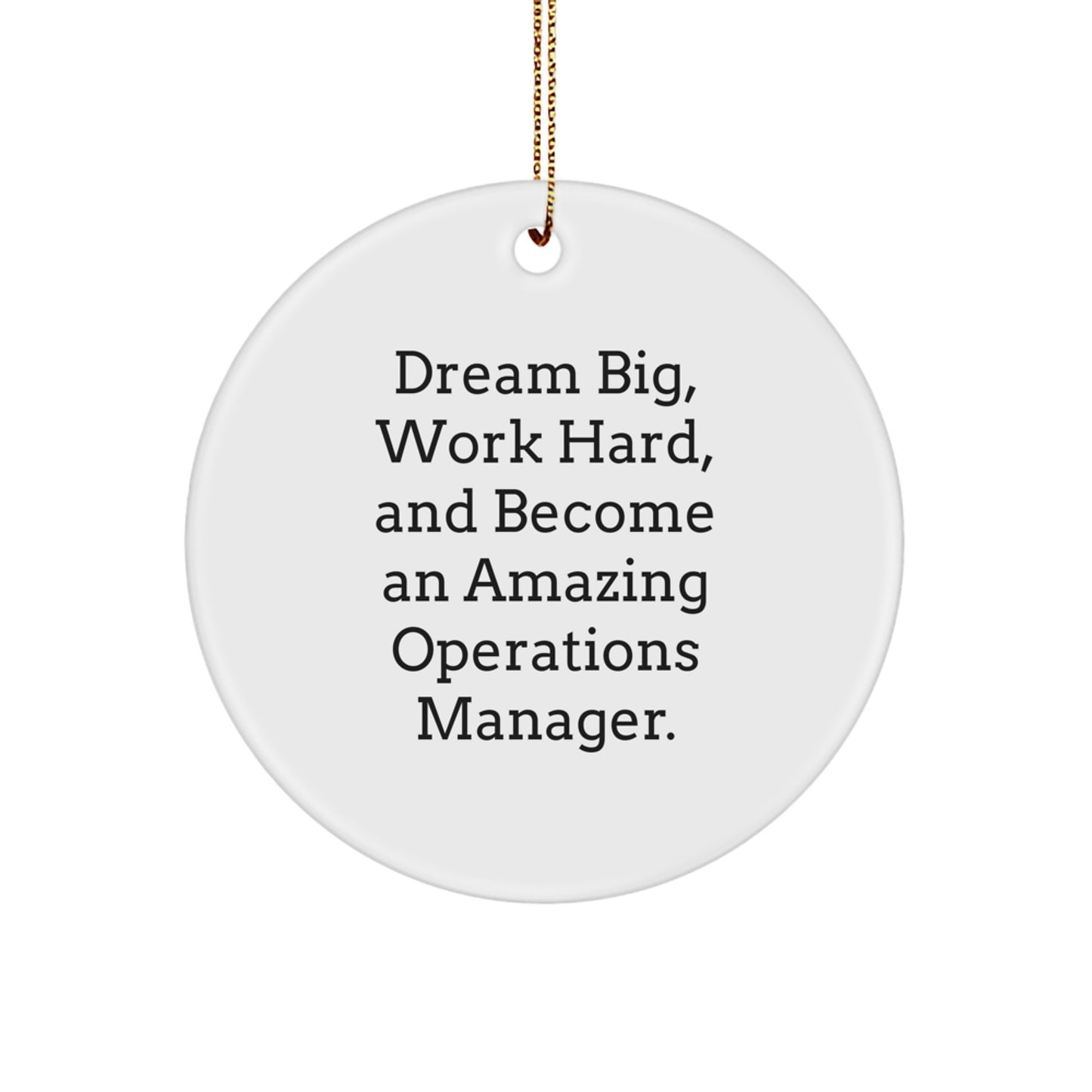 Gifts from Family to Operations Manager - Dream Big Inspirational Circle Ornament, Perfect for Christmas Unique Gifts - Image 1