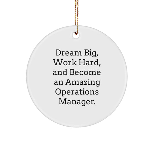 Gifts from Family to Operations Manager - Dream Big Inspirational Circle Ornament, Perfect for Christmas Unique Gifts - Image 1