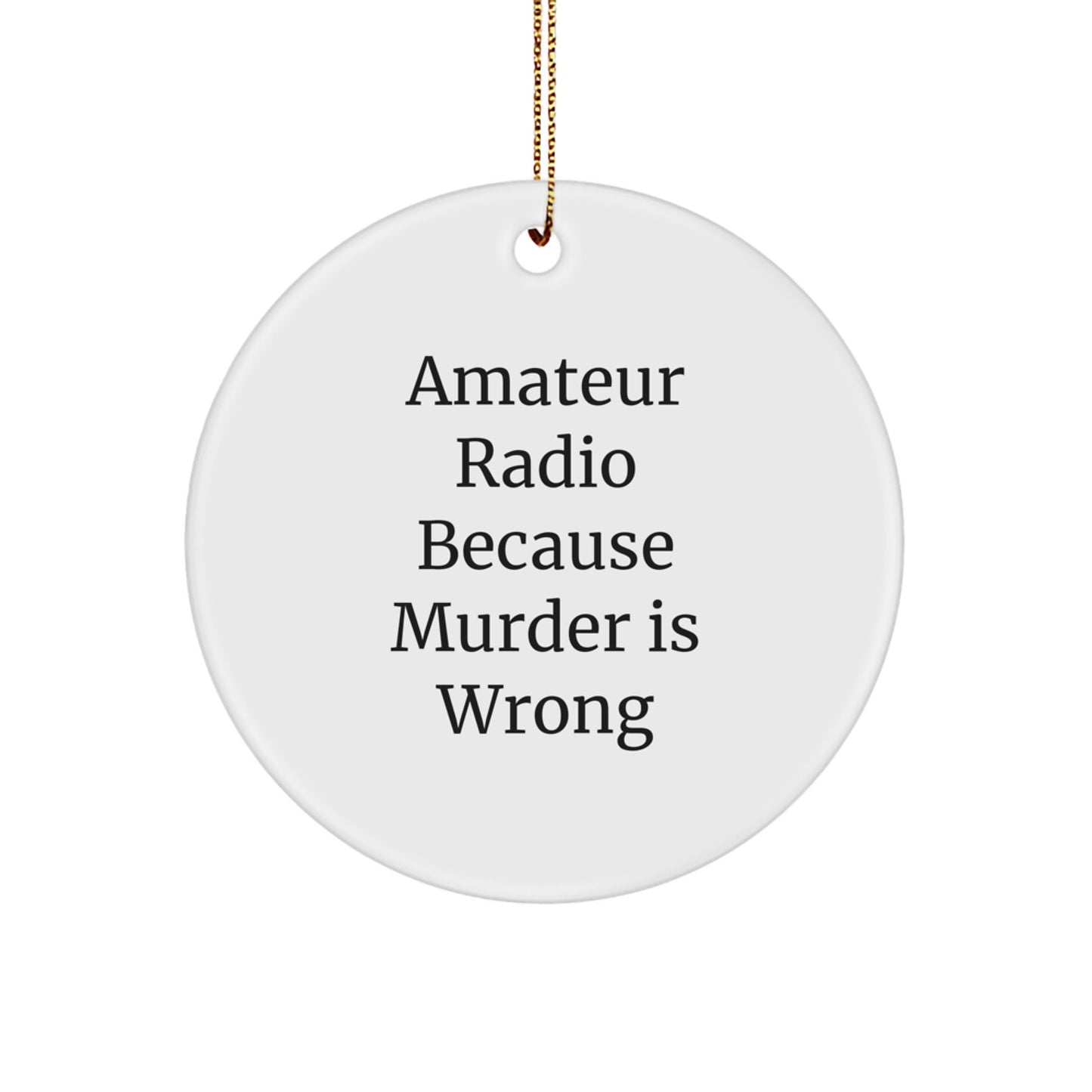 Unique Amateur Radio Circle Ornament Gifts from Friends for Christmas - Image 1