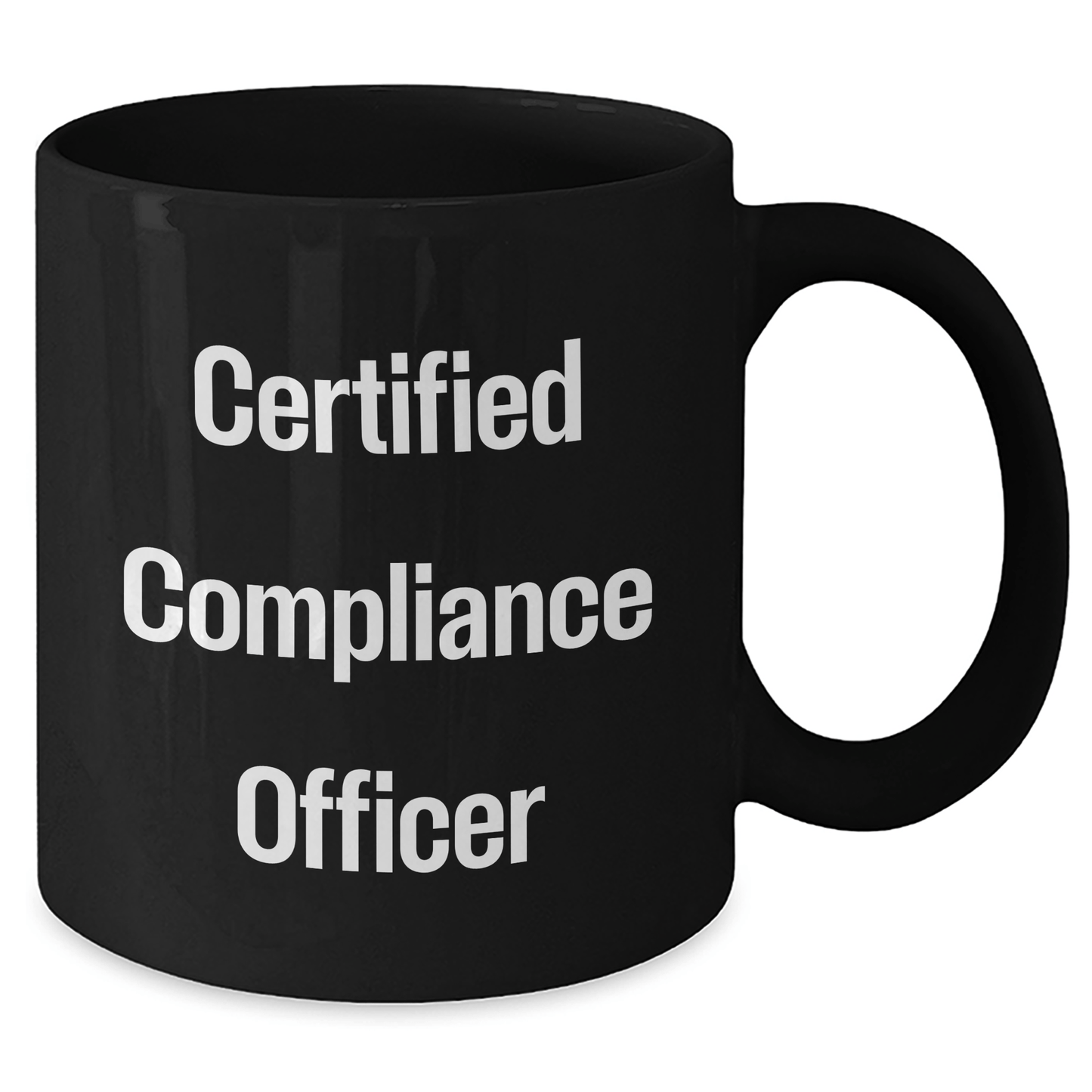 Compliance Officer Gifts from Friends, Unique Black Coffee Mugs for Certified Compliance Officers, Funny Inspirational Quote for Father's Day, Gifts for Men - Victory Thru Vision