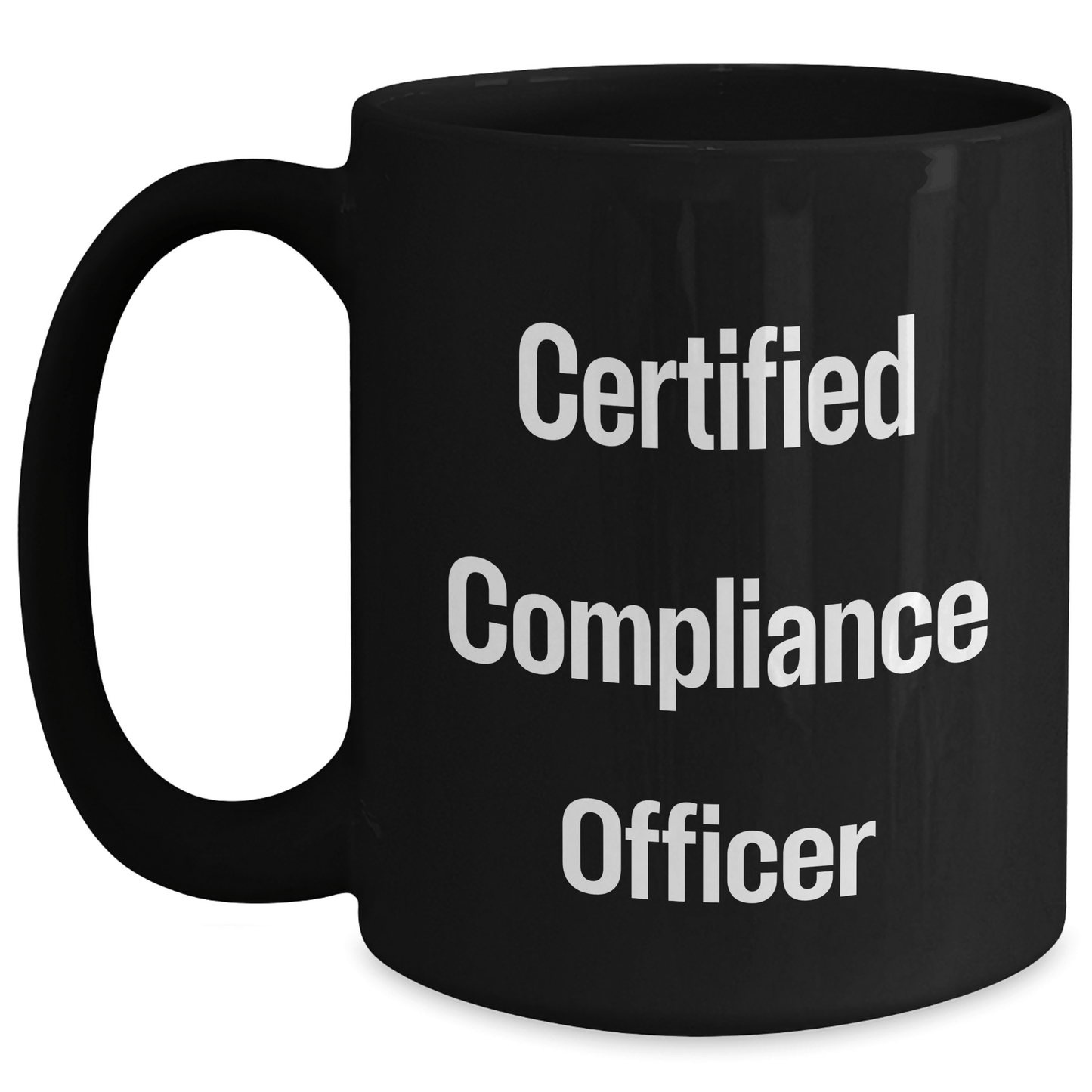 Compliance Officer Gifts from Friends, Unique Black Coffee Mugs for Certified Compliance Officers, Funny Inspirational Quote for Father's Day, Gifts for Men - Victory Thru Vision