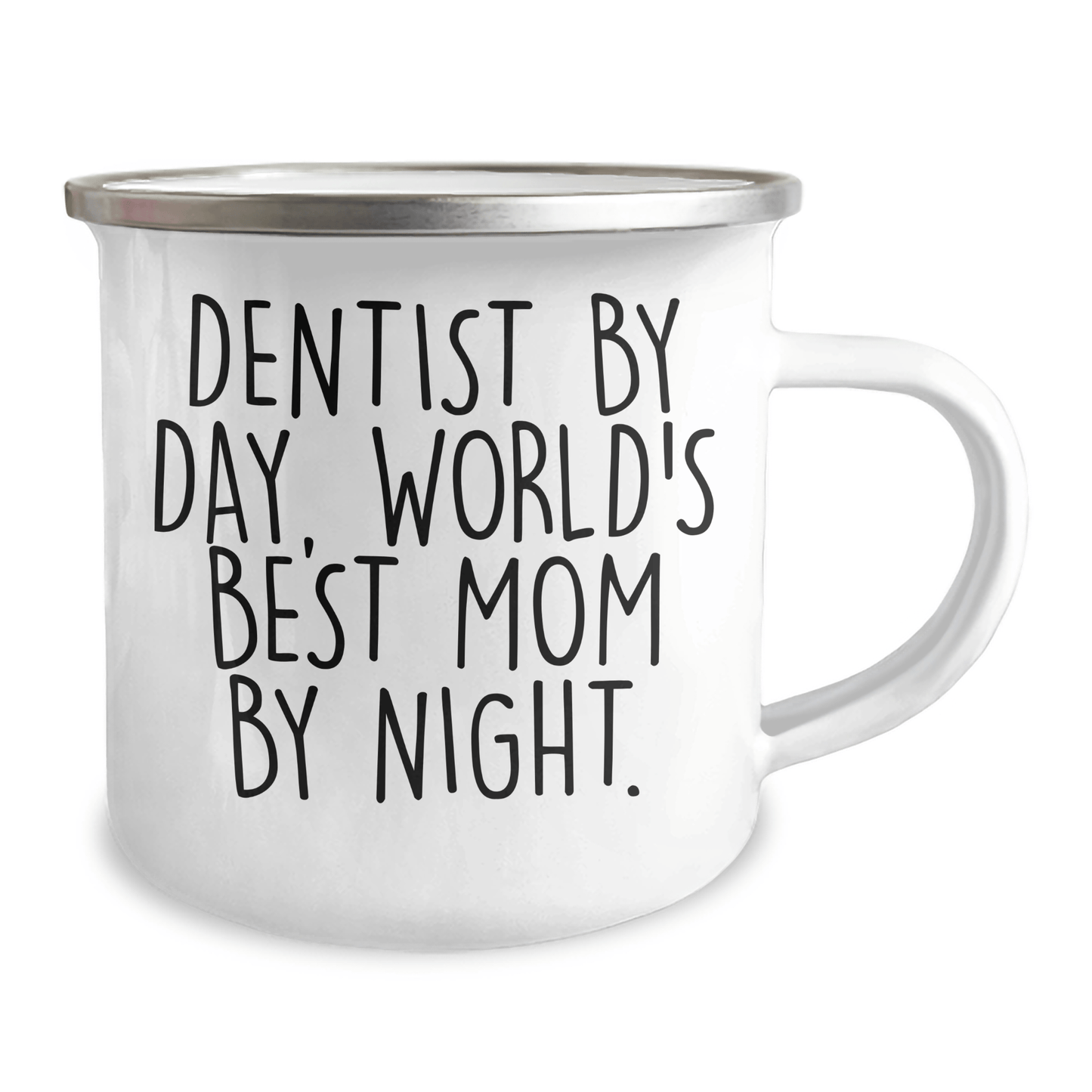 Dentist Humor Gifts from Mom - World's Best Dentist By Day, Camping Mug for Father's Day - Victory Thru Vision