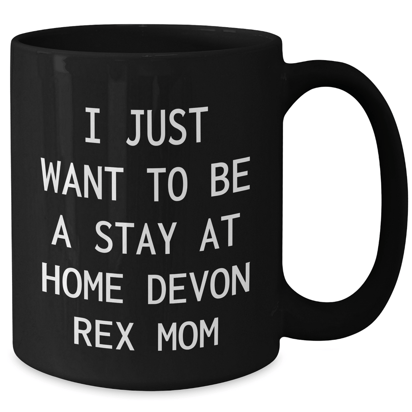 Devon Rex Cat Mom's Funny Black Coffee Mugs - Gifts from Men to Devon Rex Cat Enthusiasts - Unique Father's Day Unique Gifts - Victory Thru Vision