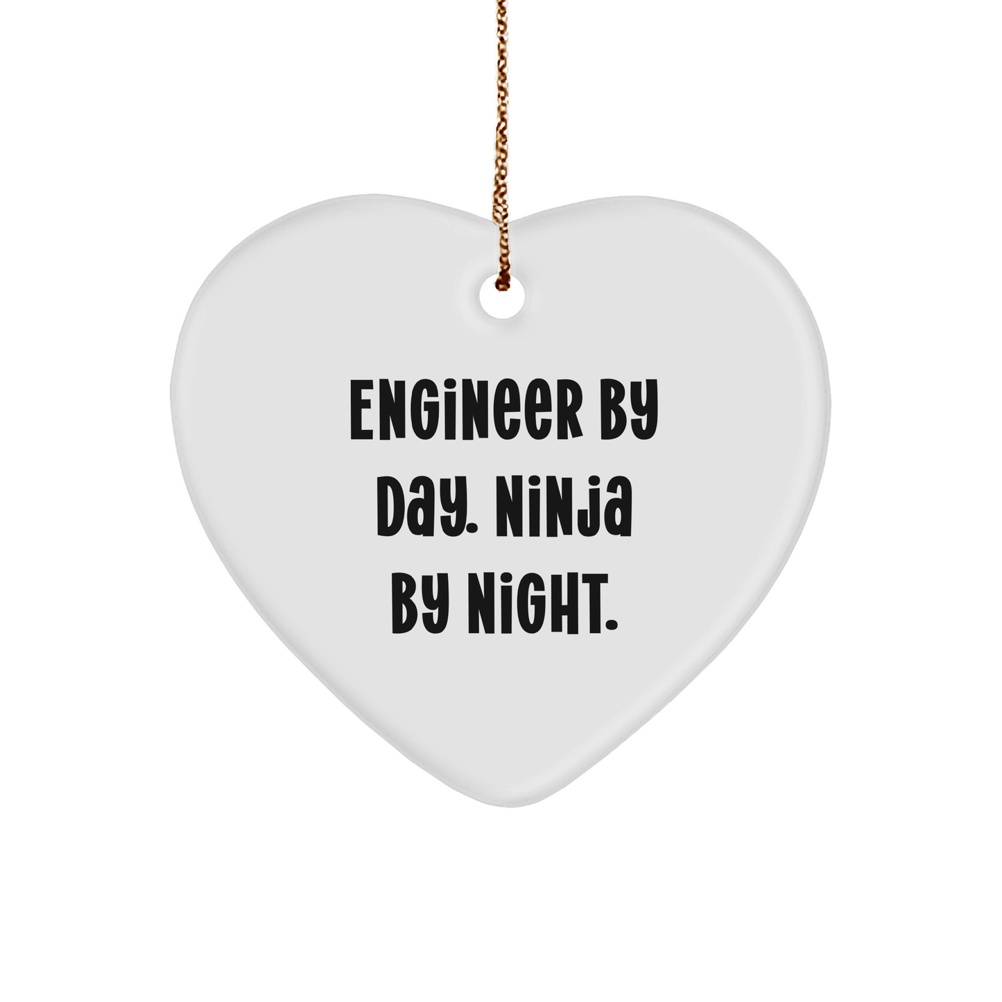 Engineer Gifts from Men to Engineer Friends and Coworkers - Heart Ornament for Christmas - Victory Thru Vision
