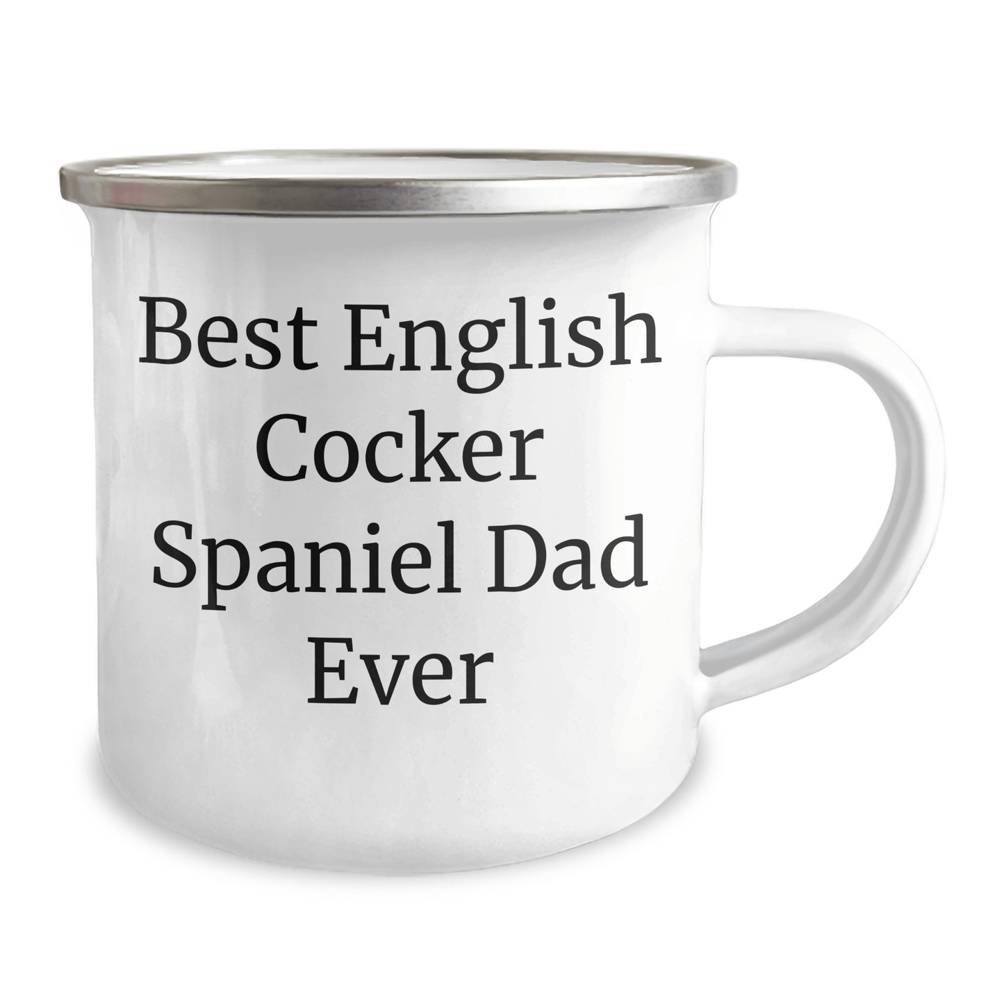 English Cocker Spaniel Dog Dad Gifts from Friends for Men on Father's Day - Camping Mug, 'Best English Cocker Spaniel Dad Ever' - Victory Thru Vision