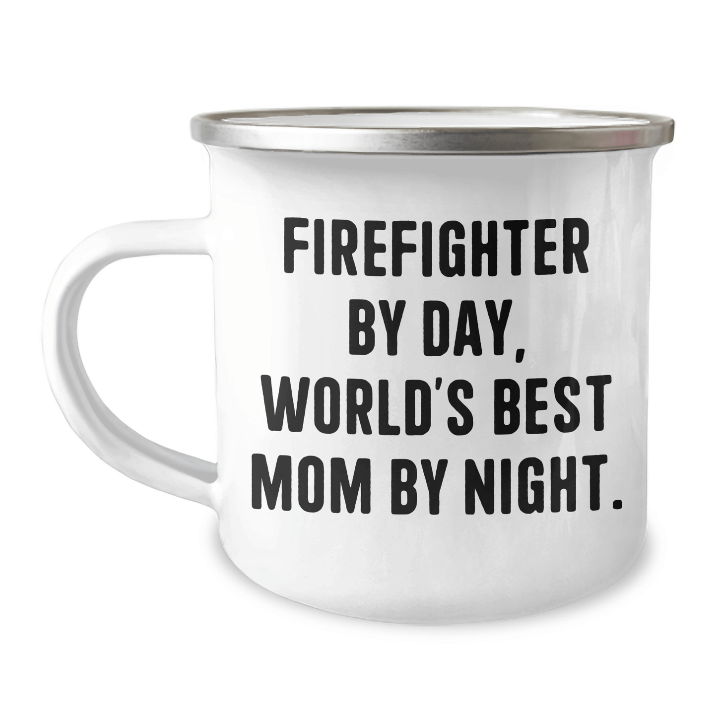 Firefighter Funny Mugs, Gifts for Firefighter Dad, Camping Mug for Men, 'Firefighter By Day, World's Best Mom By Night.' - Unique Father's Day Unique Gifts from Family - Victory Thru Vision