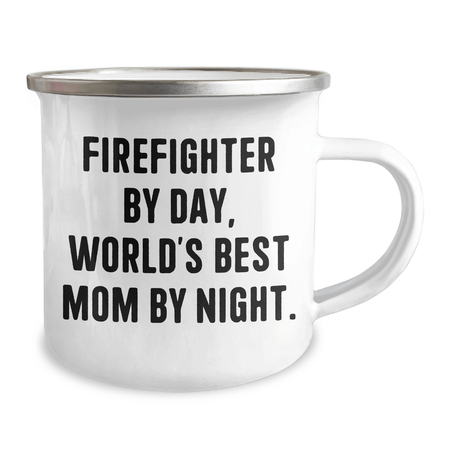 Firefighter Funny Mugs, Gifts for Firefighter Dad, Camping Mug for Men, 'Firefighter By Day, World's Best Mom By Night.' - Unique Father's Day Unique Gifts from Family - Victory Thru Vision