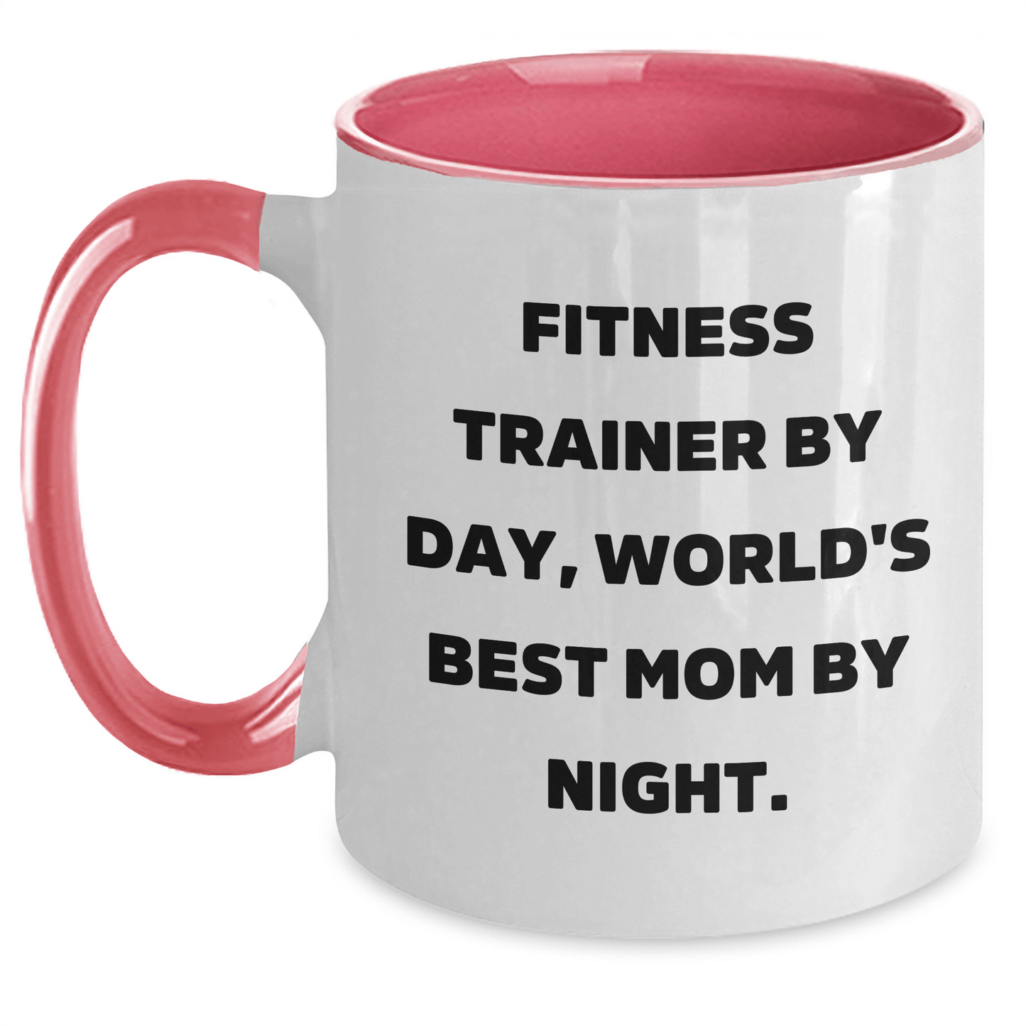 Fitness Trainer by Day, Funny Two Tone Coffee Mugs Gifts from Men for Fitness Trainer by Night, Unique Father's Day Unique Gifts - Victory Thru Vision
